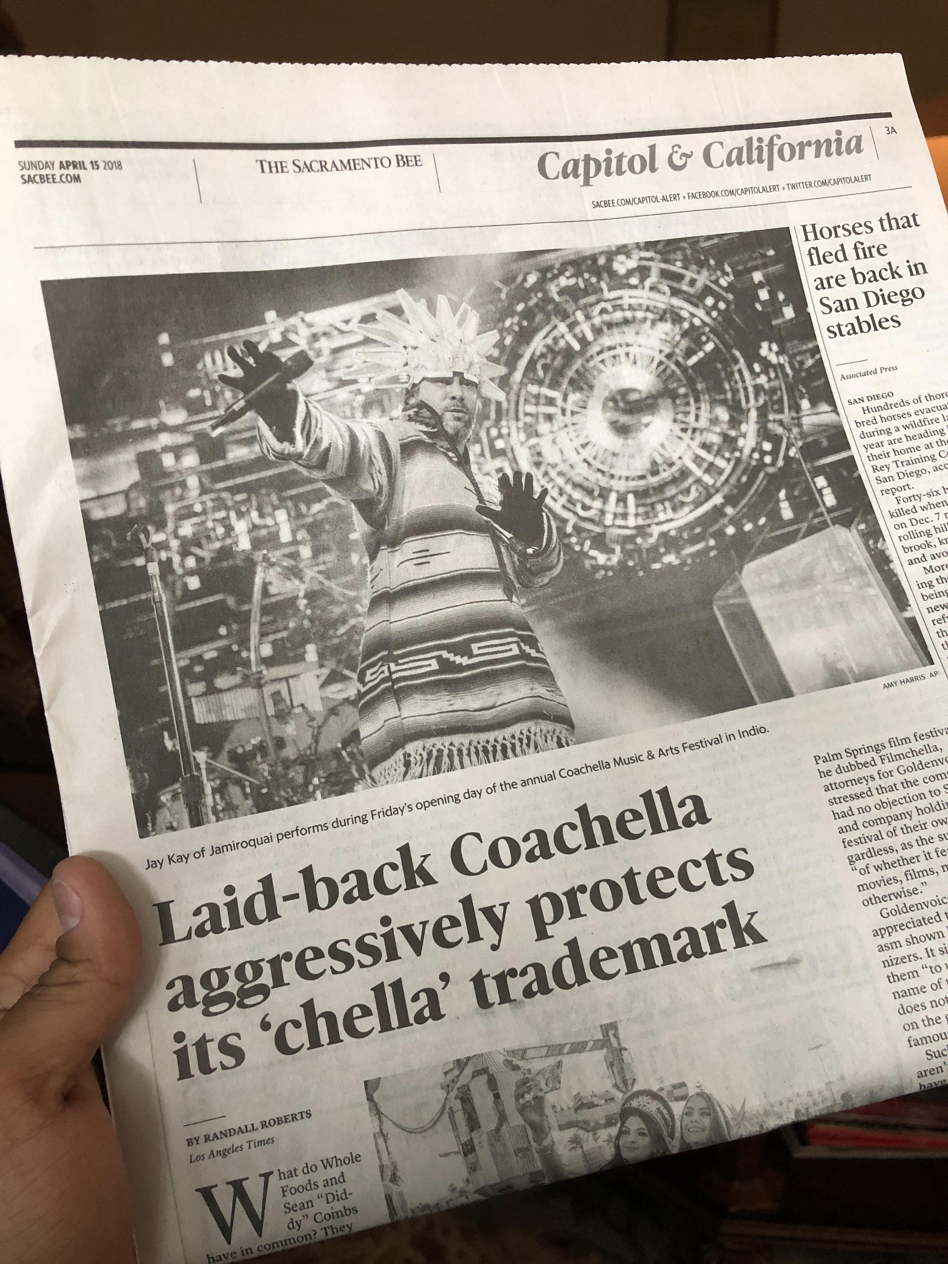 Jay in our newspaper the Sacramento Bee. Love the pic! r/jamiroquai