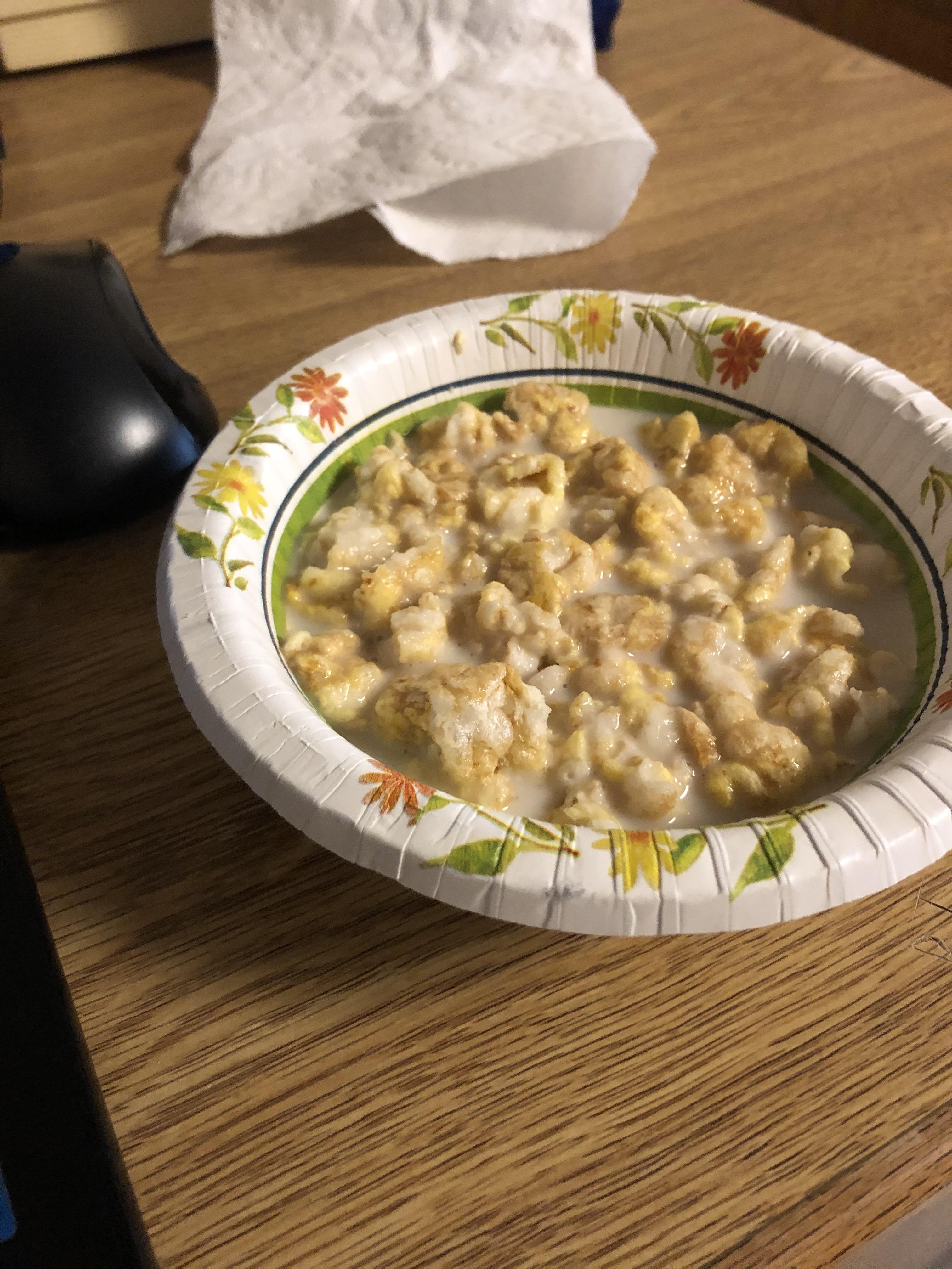 1 Caramel Rice Cake and .5 cup Unsweetened Almond Milk 65 cal snack