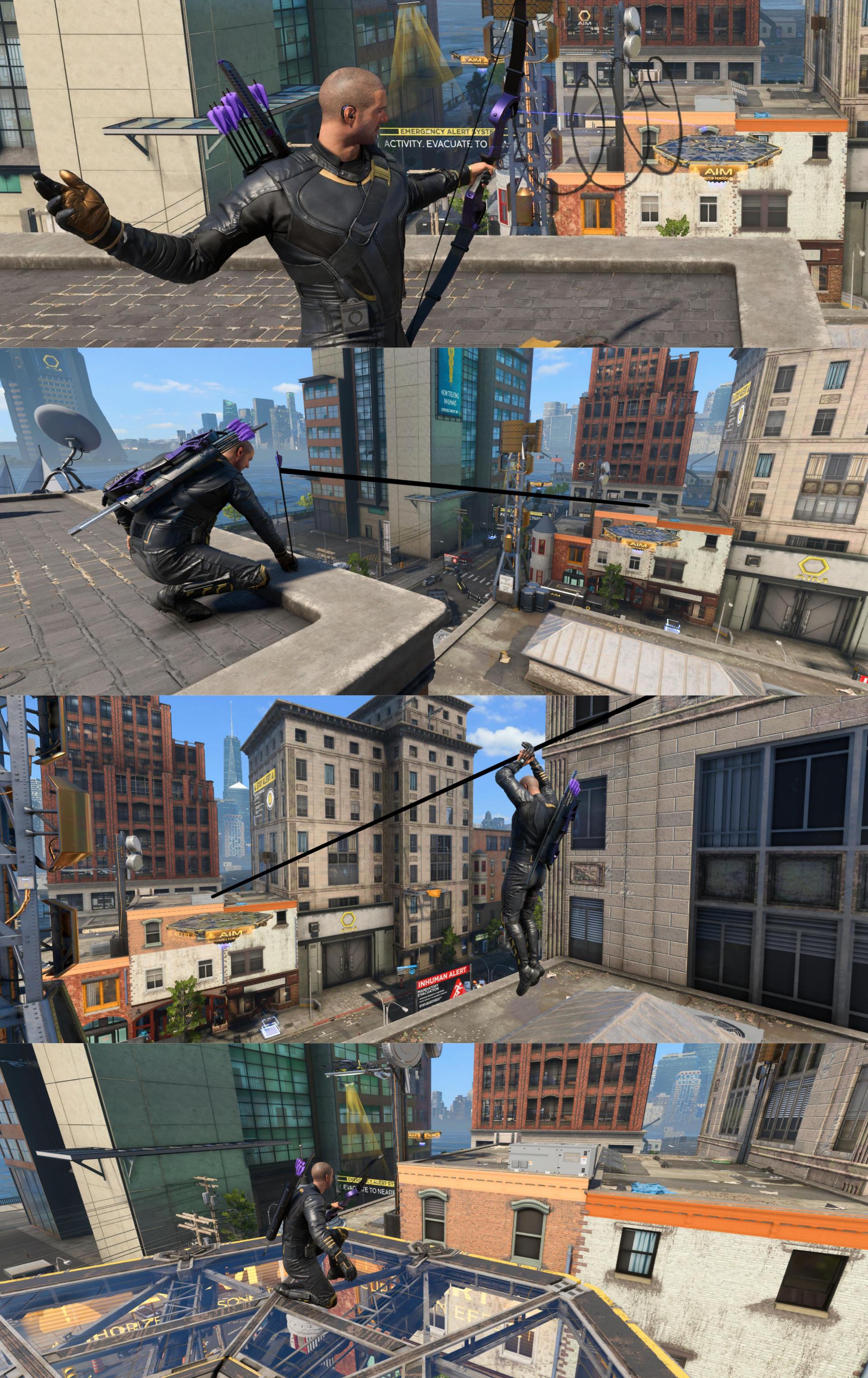 Zipline arrow on flat surfaces that both Barton and other players can