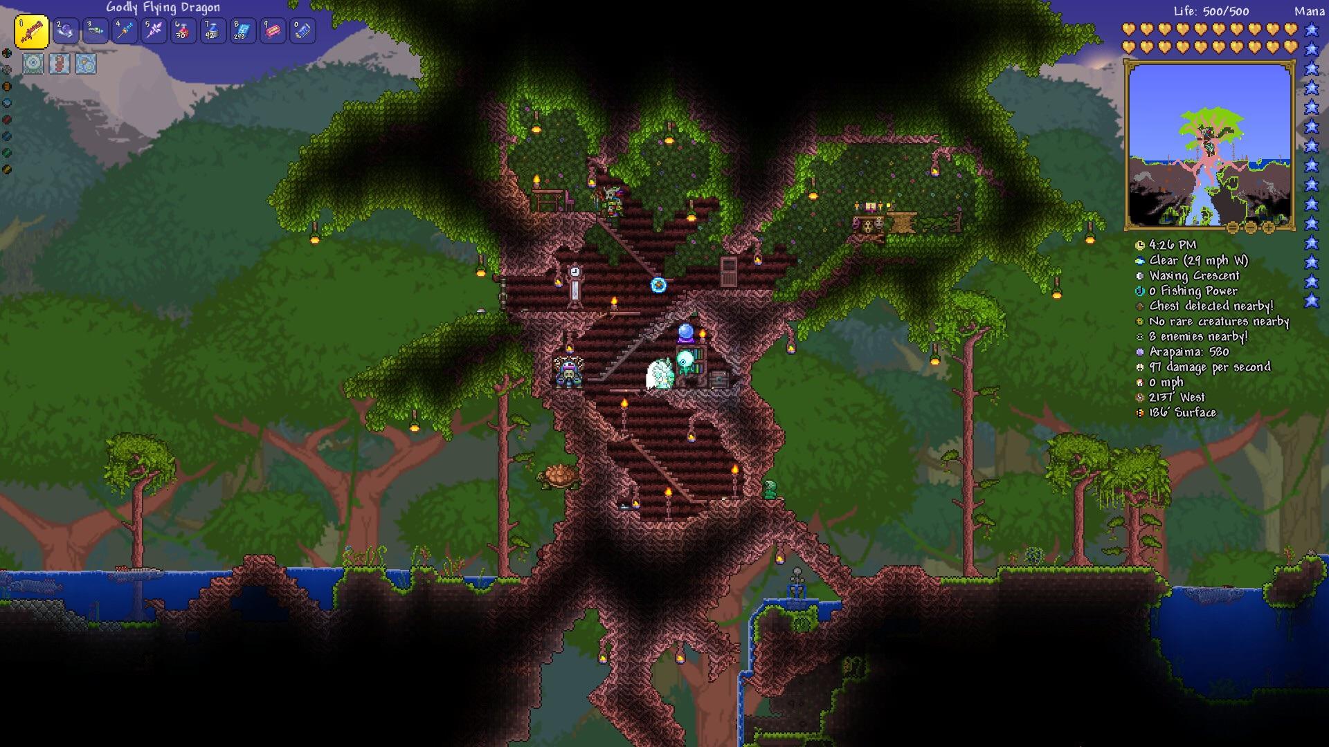 Living Mahogany Tree House r/Terraria