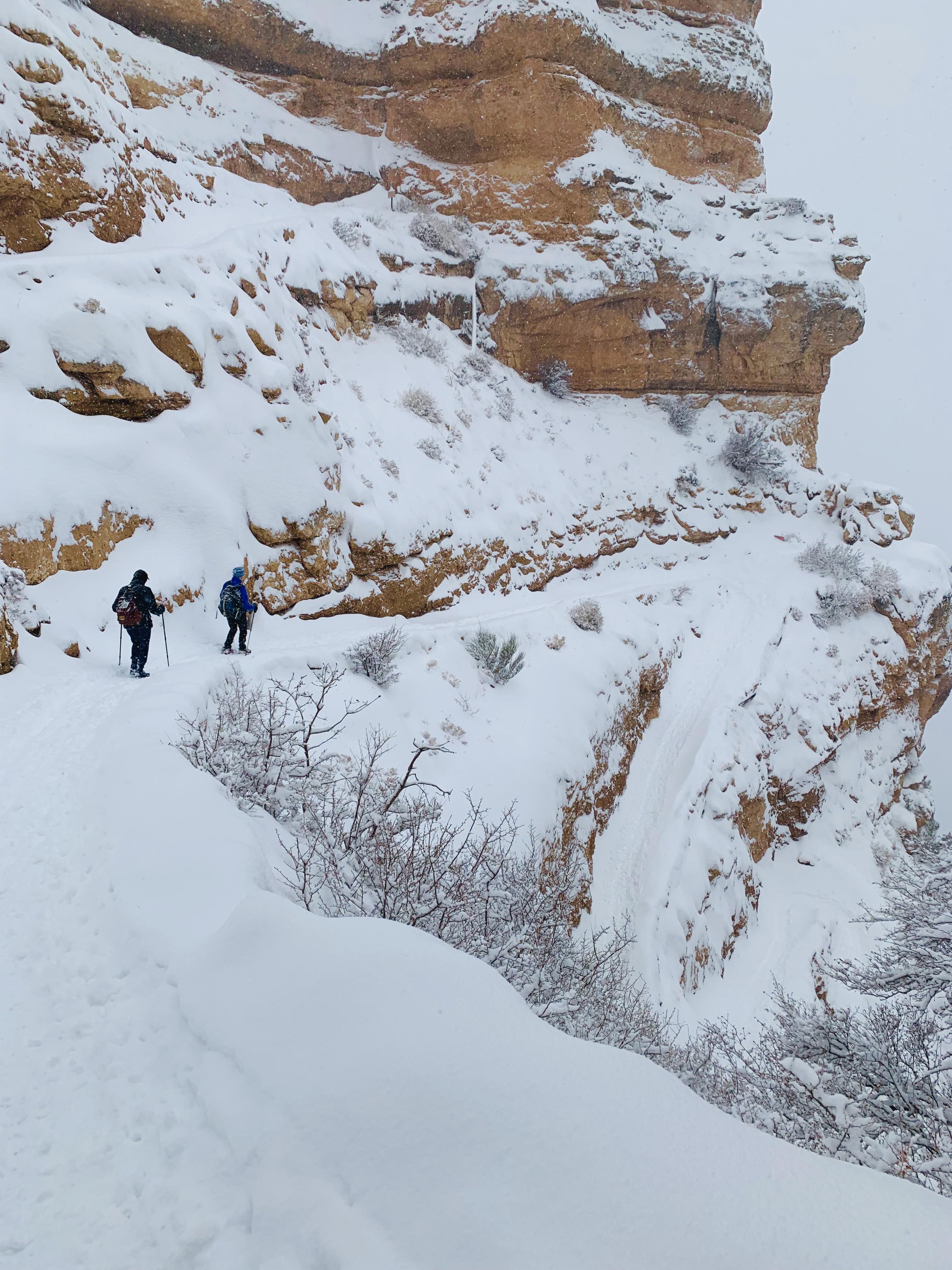 S Kaibab trail during Saturday’s snow storm!!! — Grand Canyon r/Outdoors