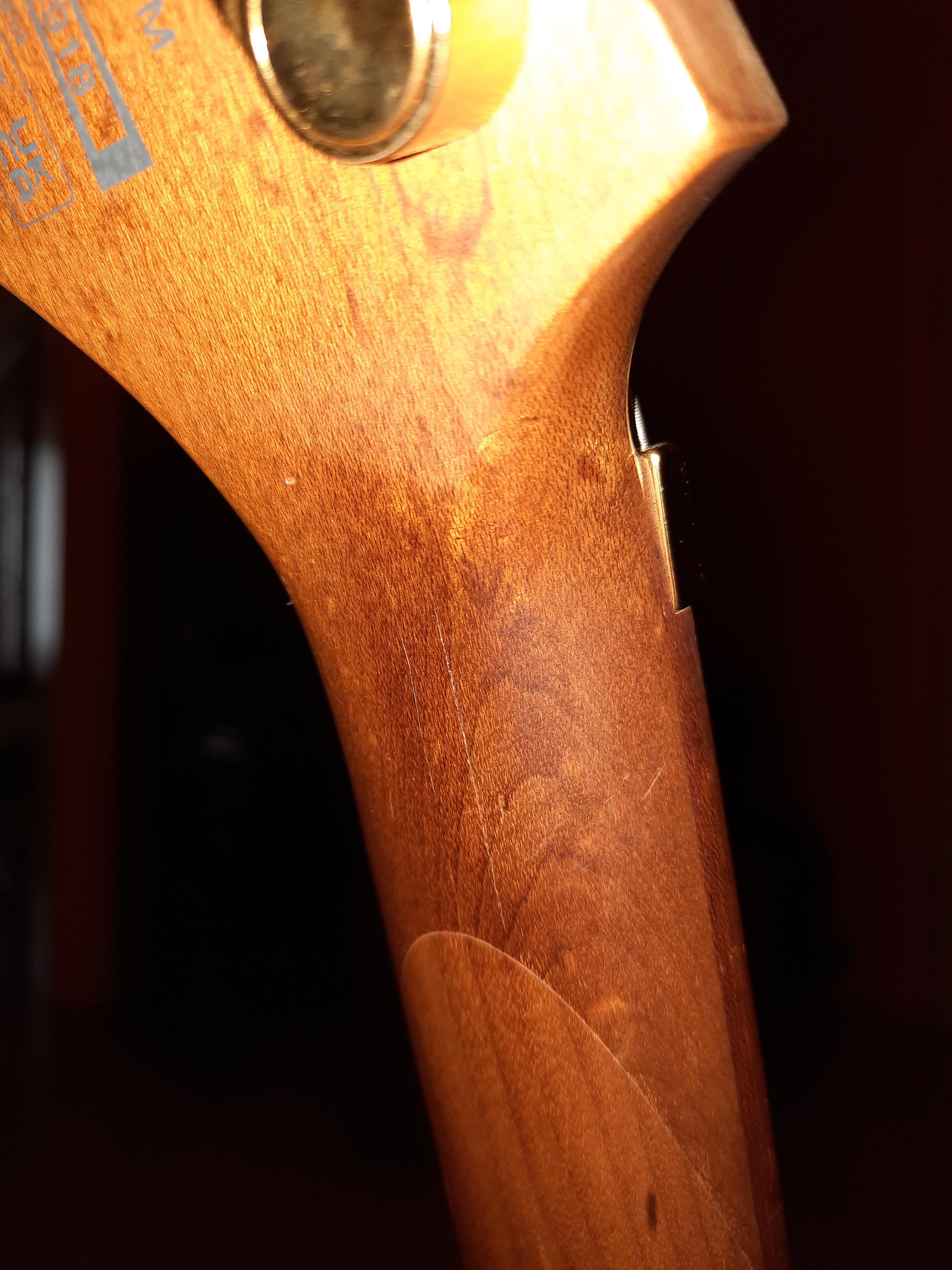 Found this crack on a guitar I purchased yesterday. Should I be worried