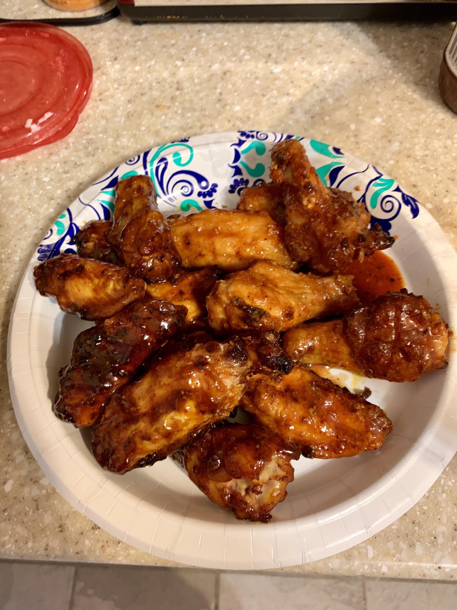 Cornstarch smoked wings update (cooked 7/1) r/meat