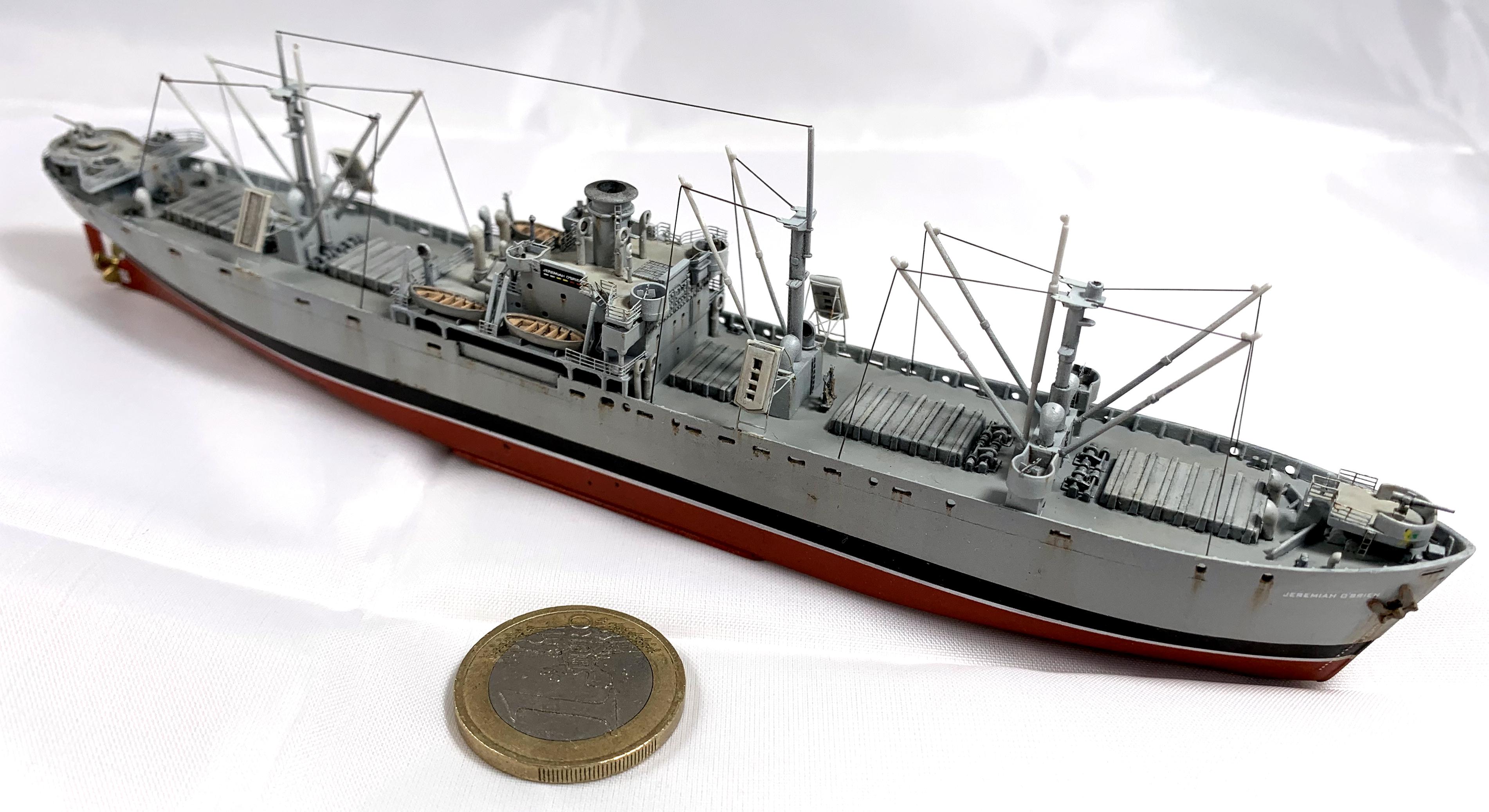 SS Jeremiah O'Brien Liberty Ship, 1/700. Most difficult build thanks to