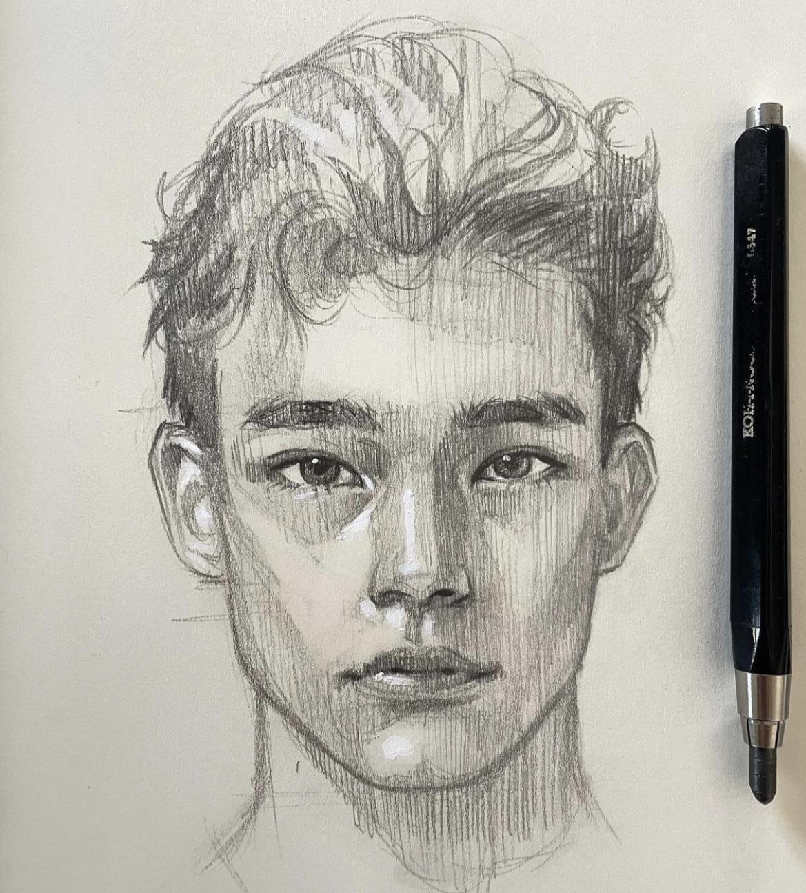 Hey artists! New here 😇 I did this portrait drawing from imagination