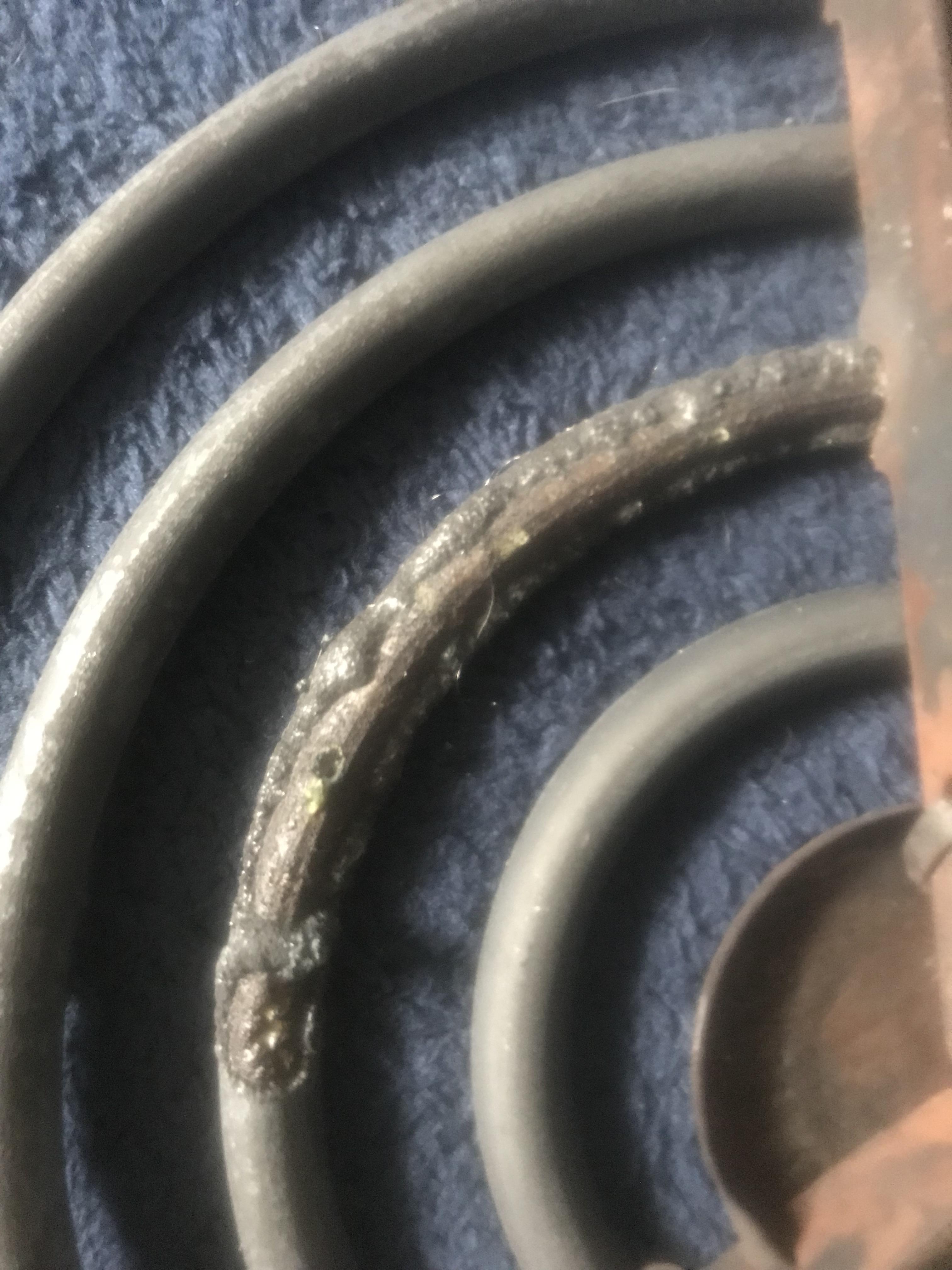The heating element on my electric stove burner melted r