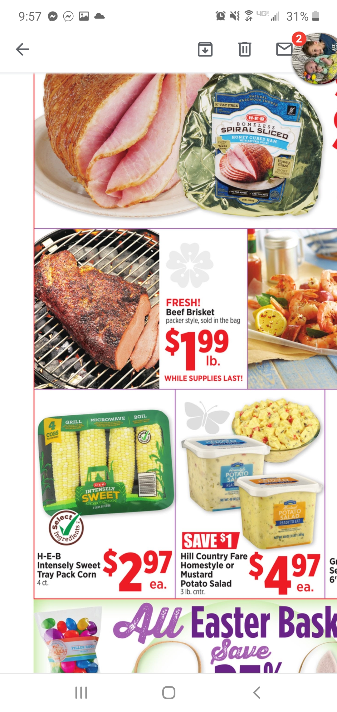 Heads up Texas folks, HEB is having a sale on Brisket this week. r