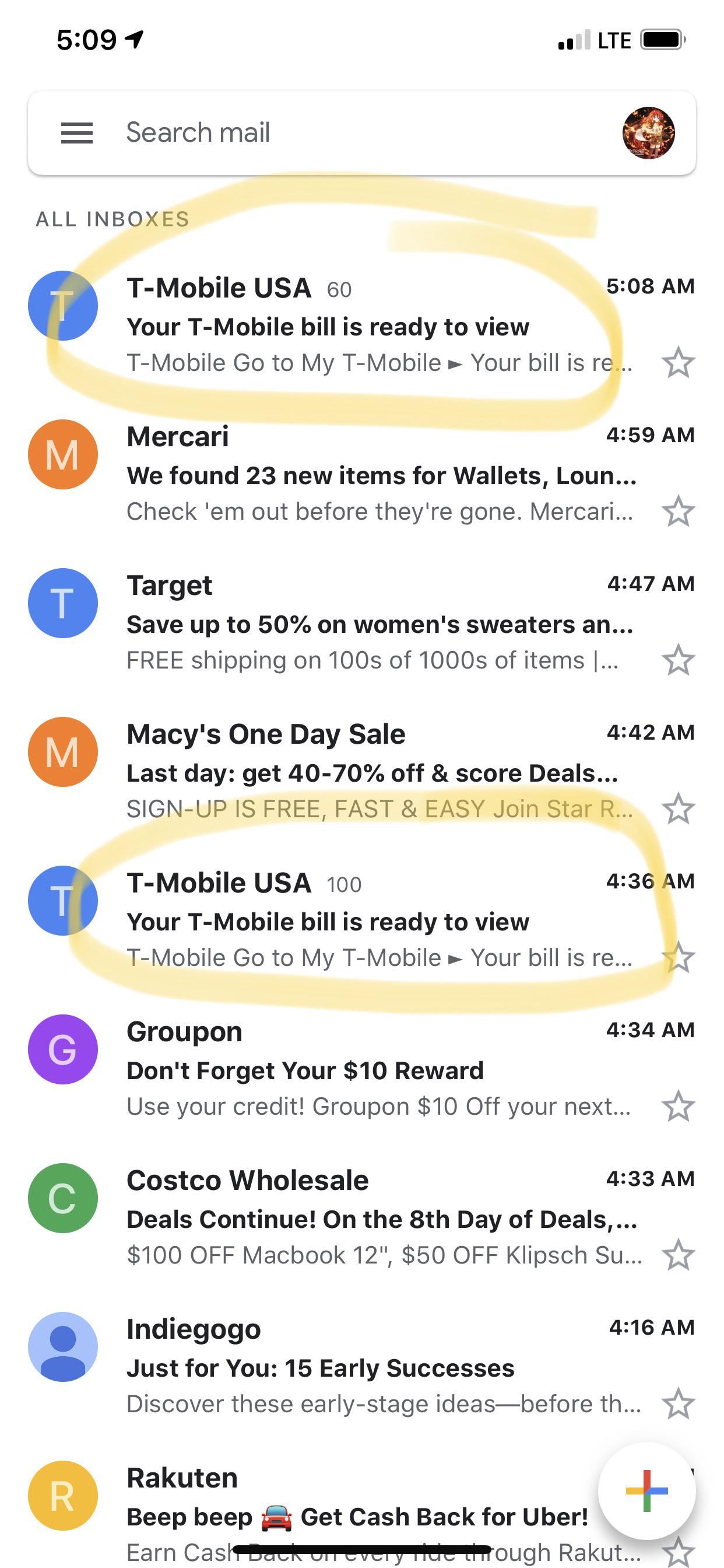 Tmobile email system freaking out? Have over 300+ in my email now r