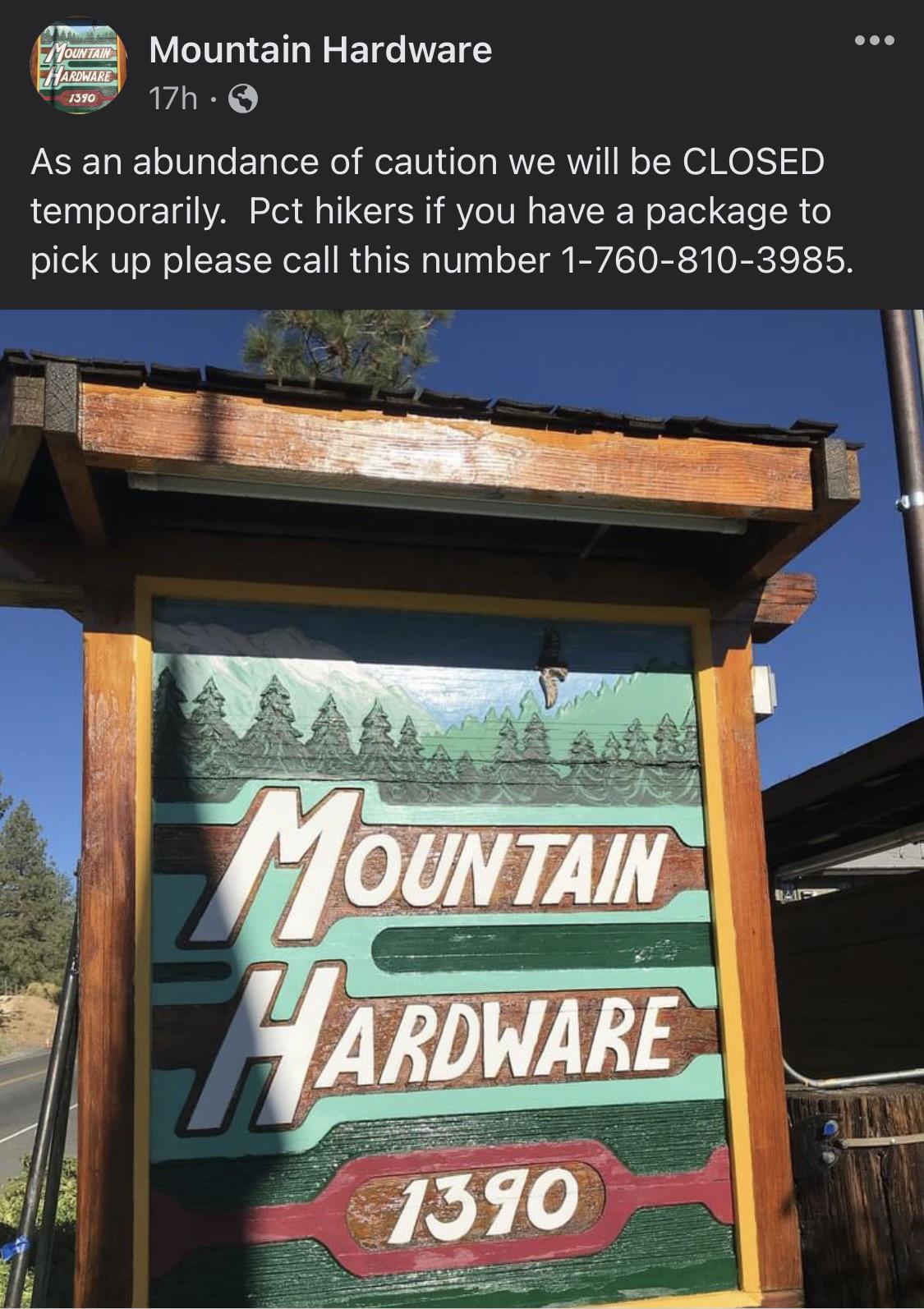 4/25 Mountain Hardware in Wrightwood, Ca. Just sharing in case anyone