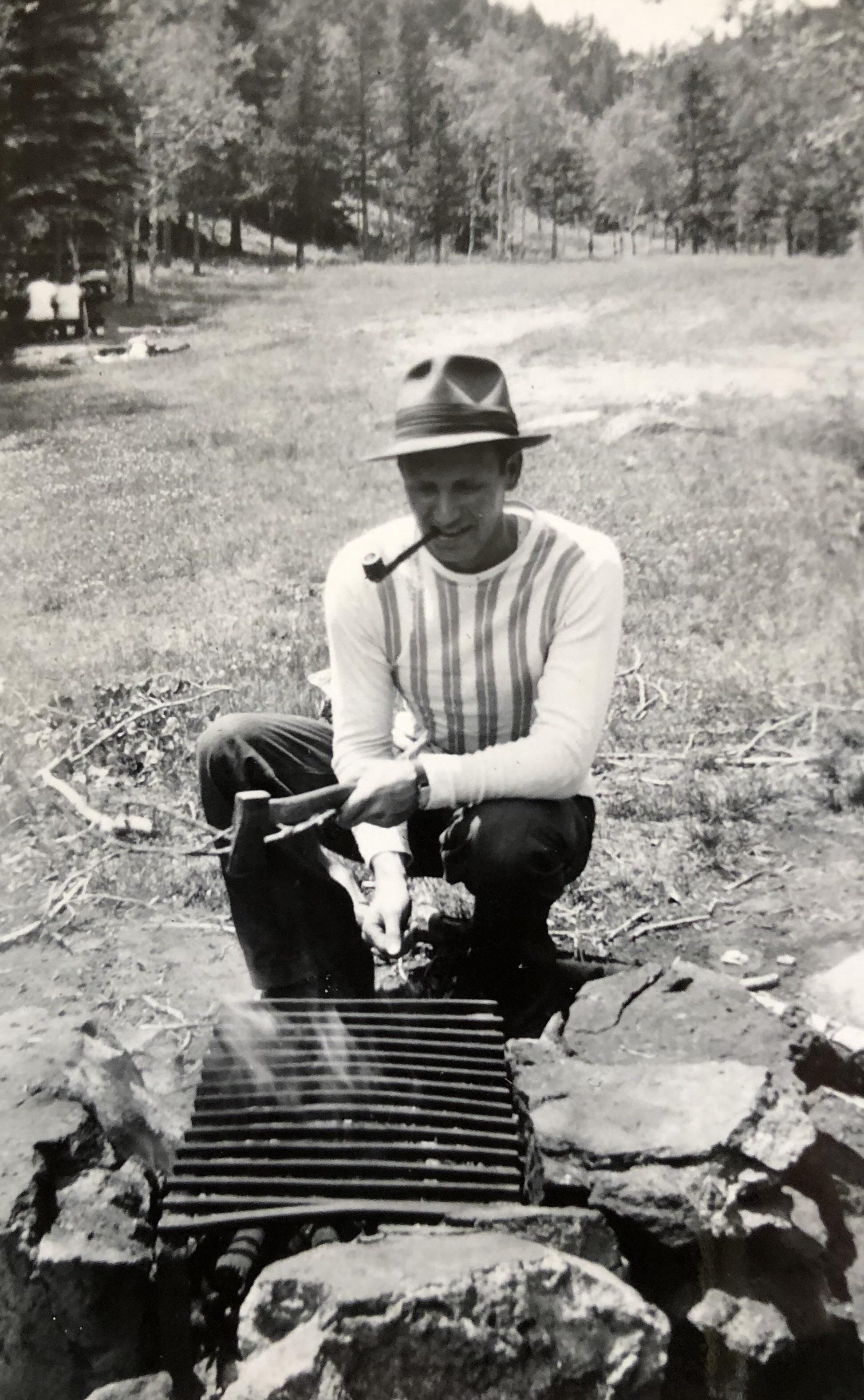 Grandpa camping, Grand Junction Colorado, 1964 r/OldSchoolCool
