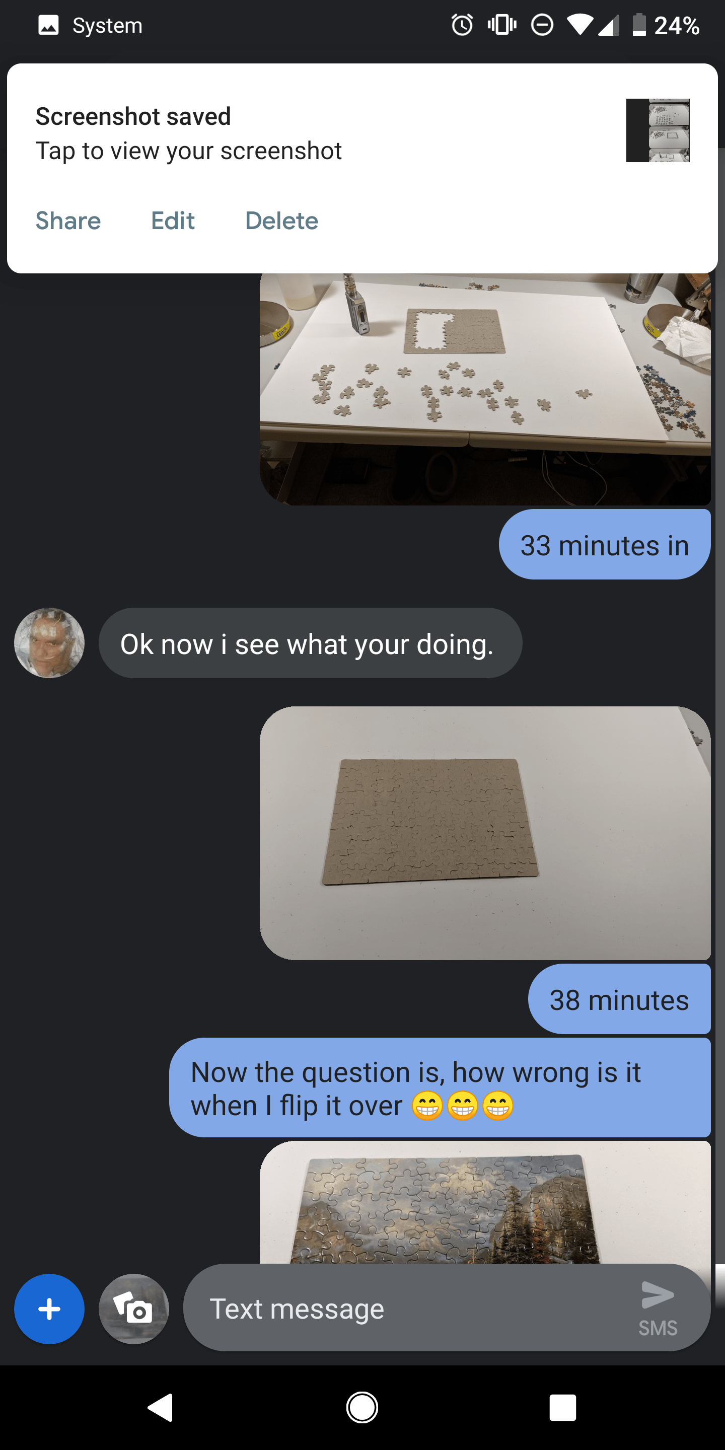 My Uncle threw the gauntlet down, challenged me to do a 100 piece