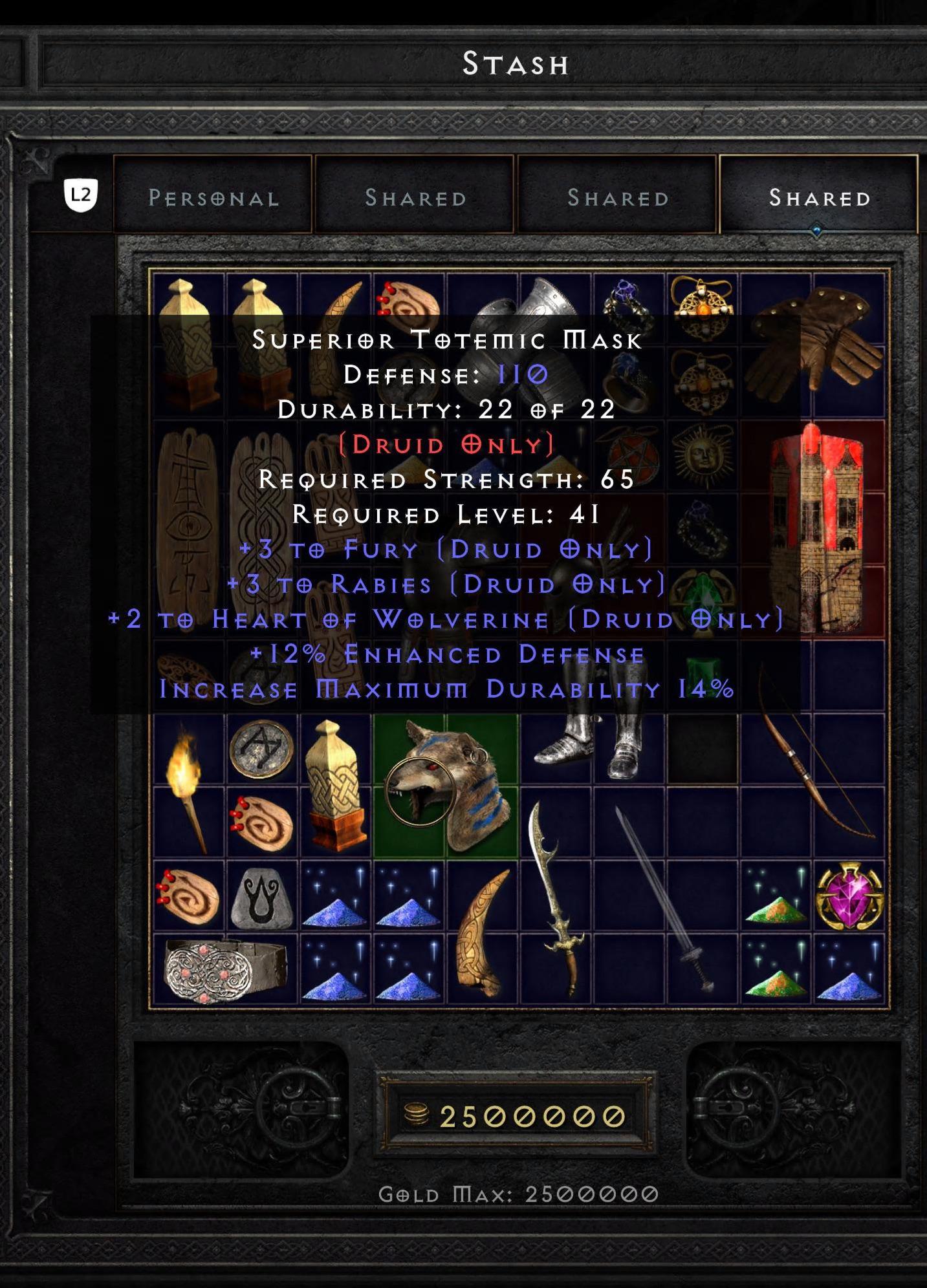 Price check on Druid pelt. r/Diablo_2_Resurrected