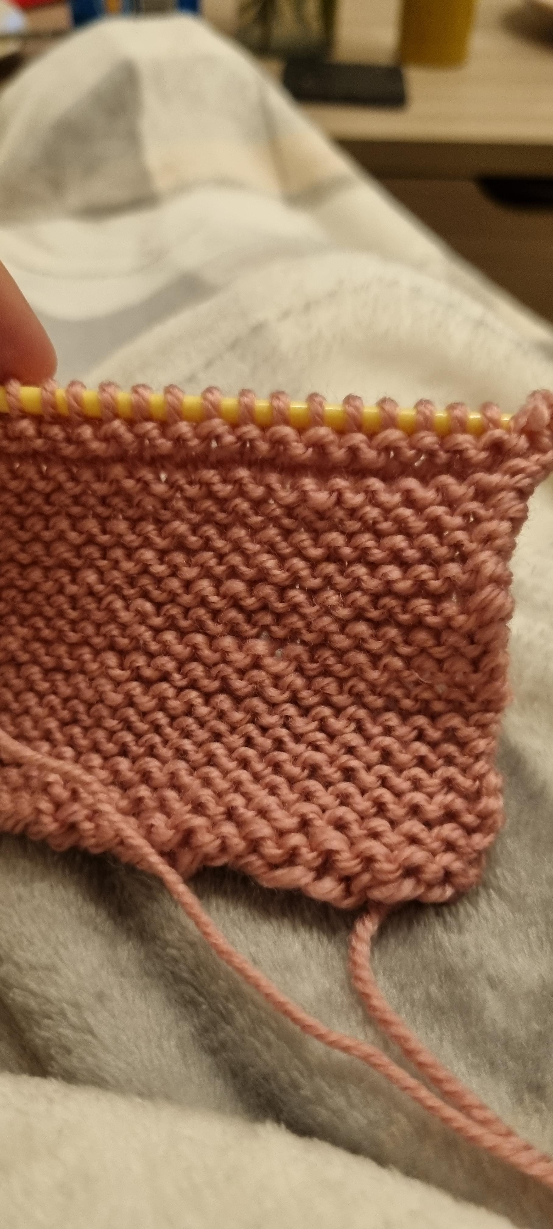 I'm a very new knitter, I'm doing my first project and noticed my