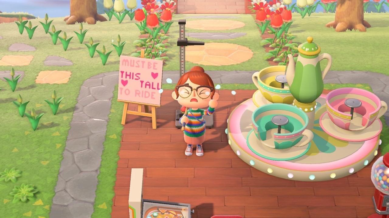 Was bummed my villager can’t ride the teacup ride, so I decided to