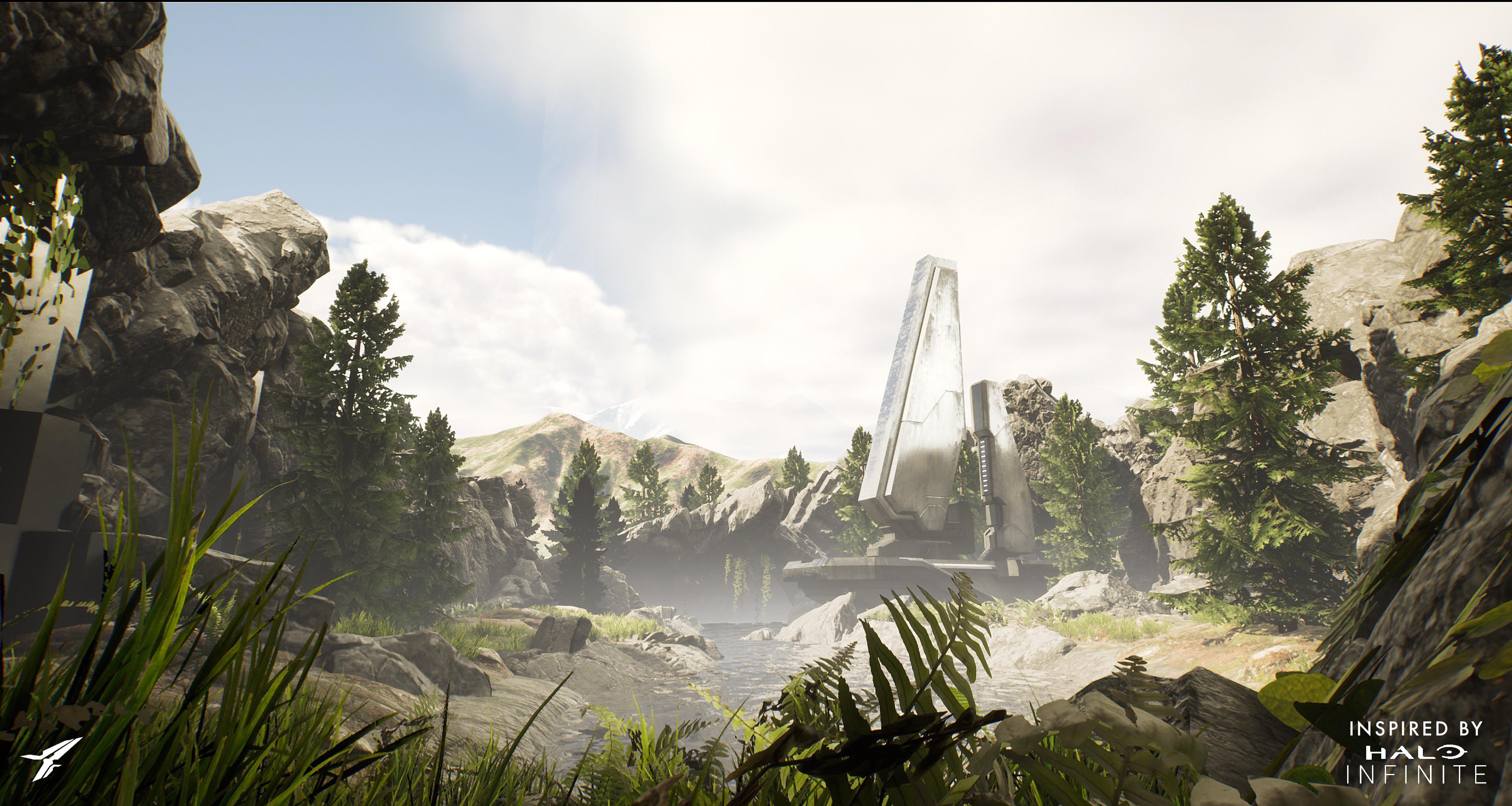Unreal engine halo infinite inspired environment “Overgrown” : r/halo