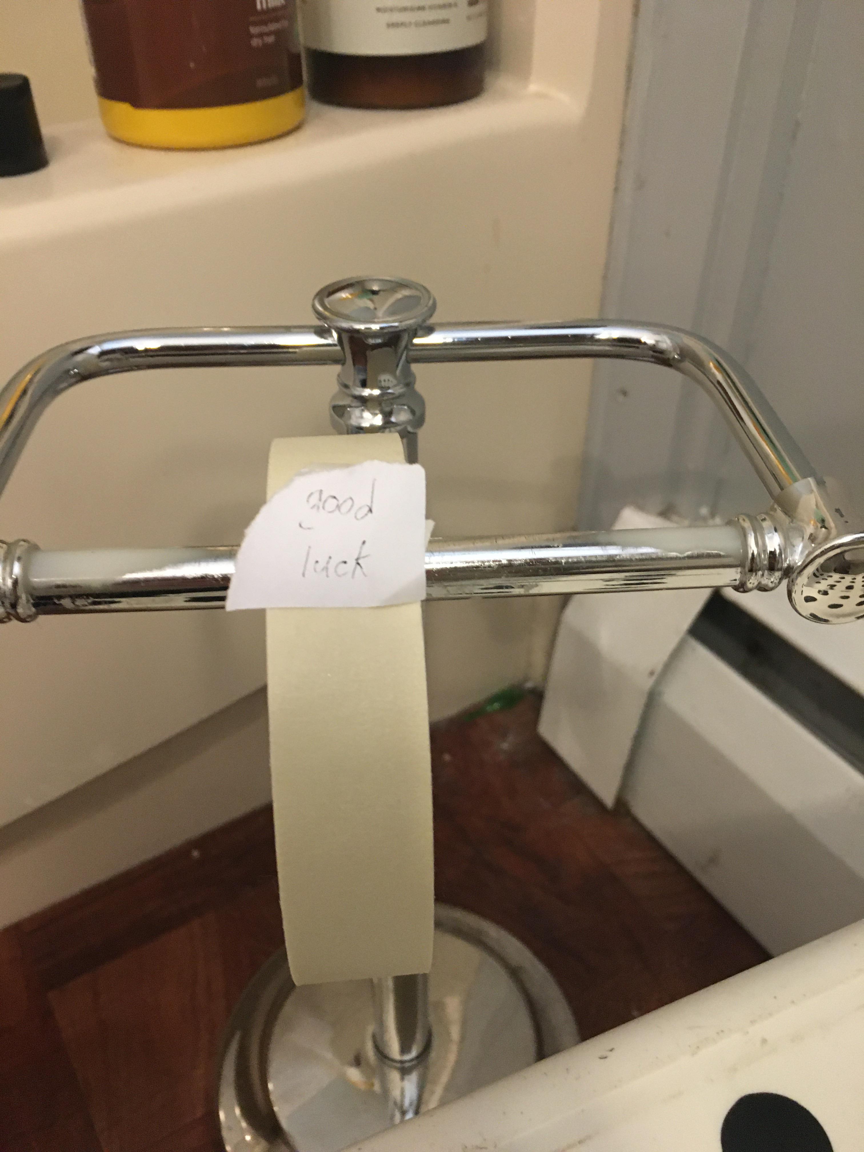 My 11 year old daughter's April Fools joke on us. She hid the toilet