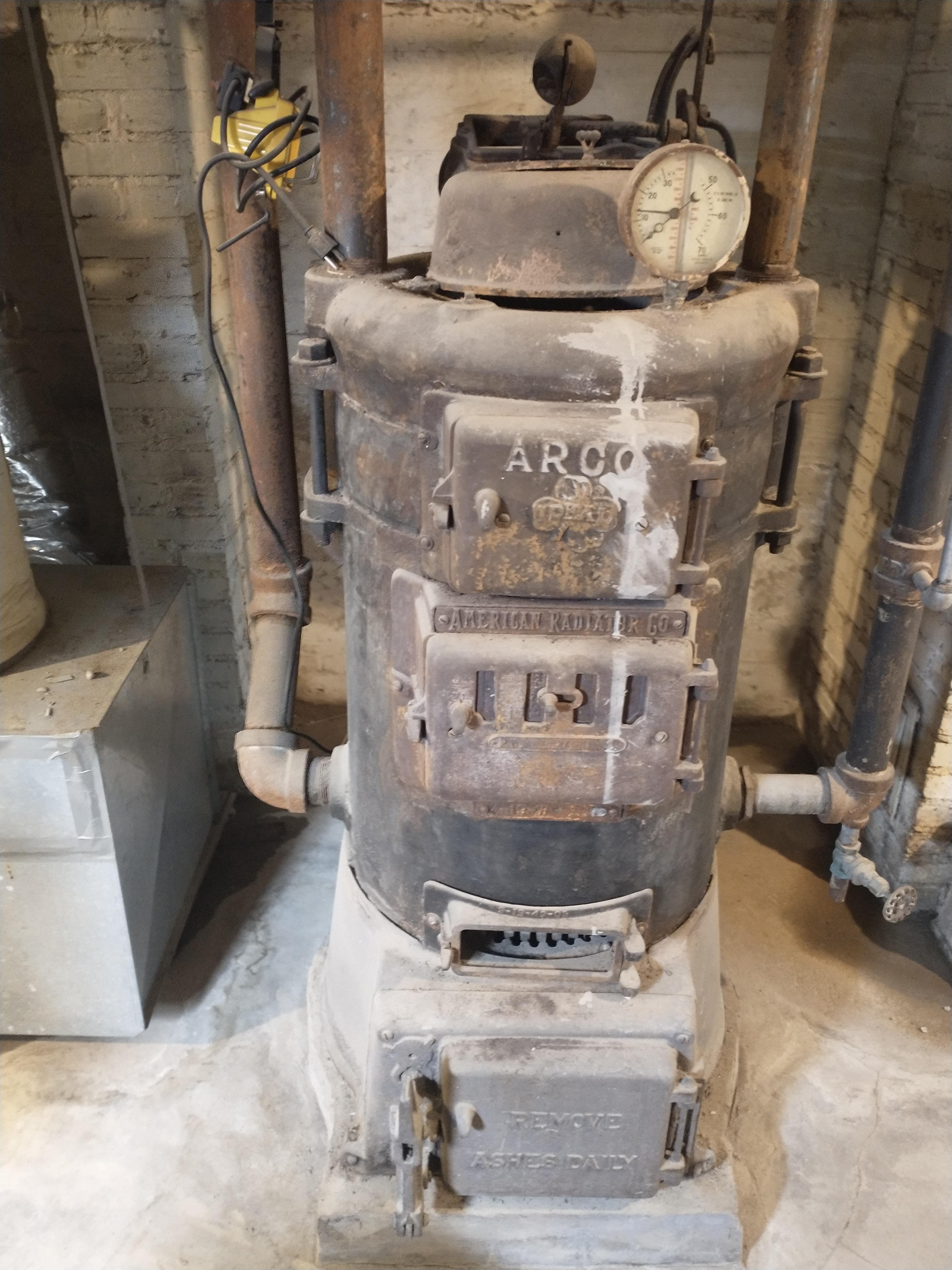 Woodfired boiler a customer had. r/HVAC