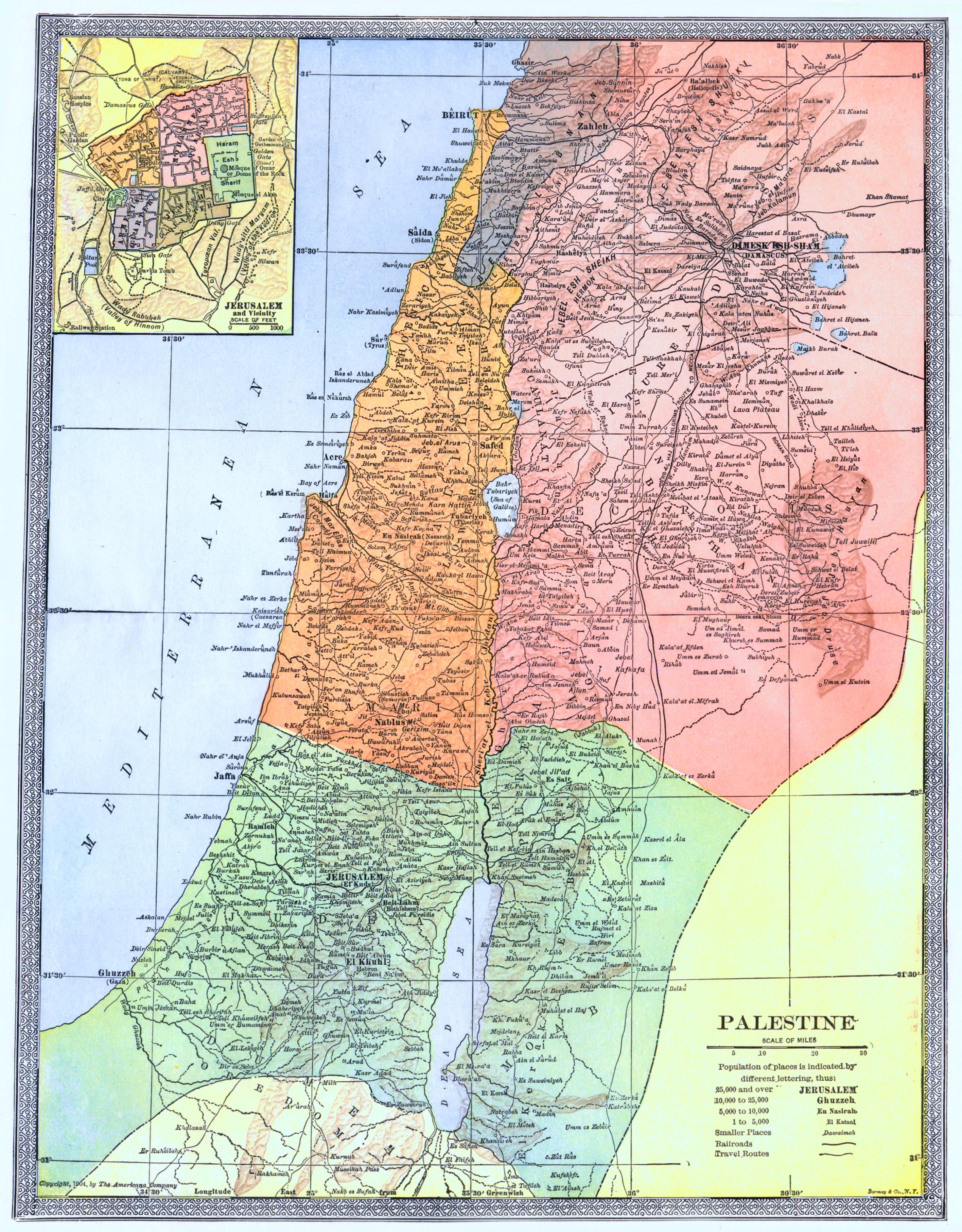 Ottoman Palestine (1904)[2831 x 3622] r/oldmaps