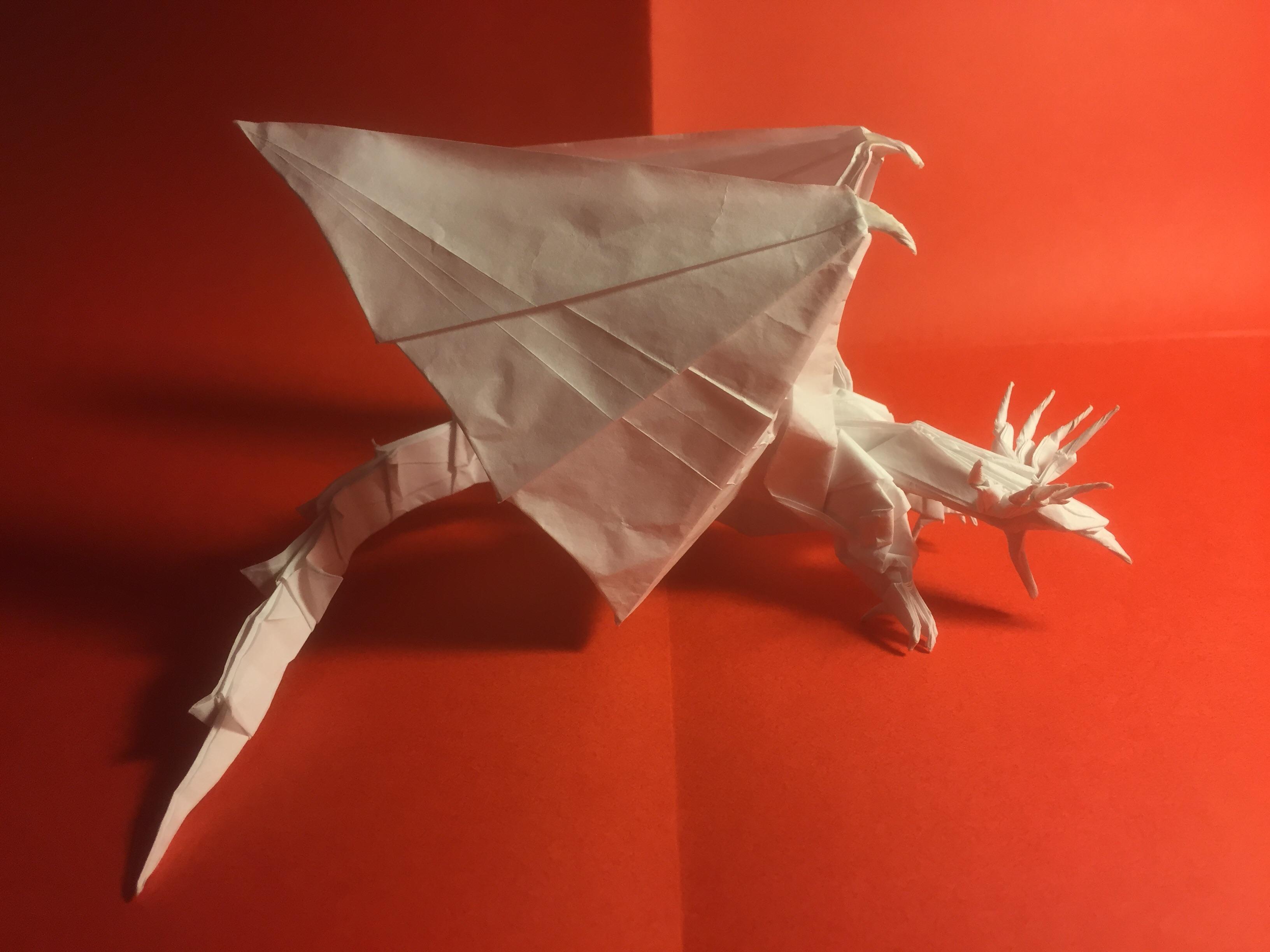 Finally folded a model! Ancient Dragon by Satoshi Kamiya. r