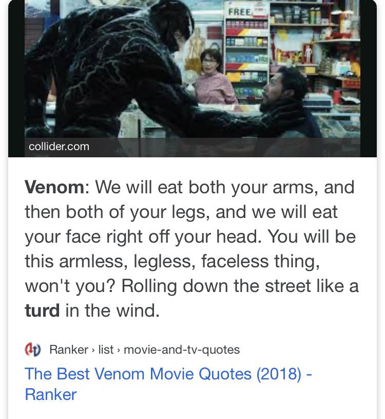 Best Venom Movie Quotes (2018)