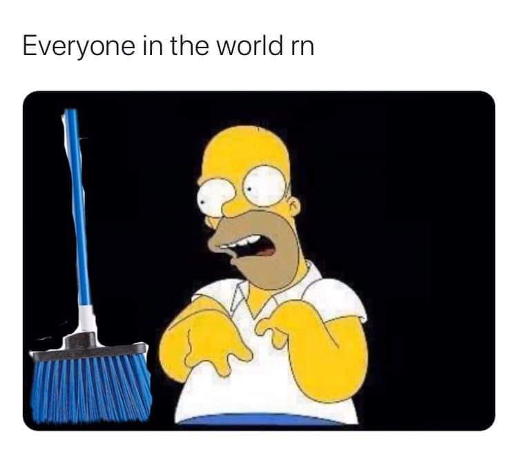 A broom standing up? Really? r/memes