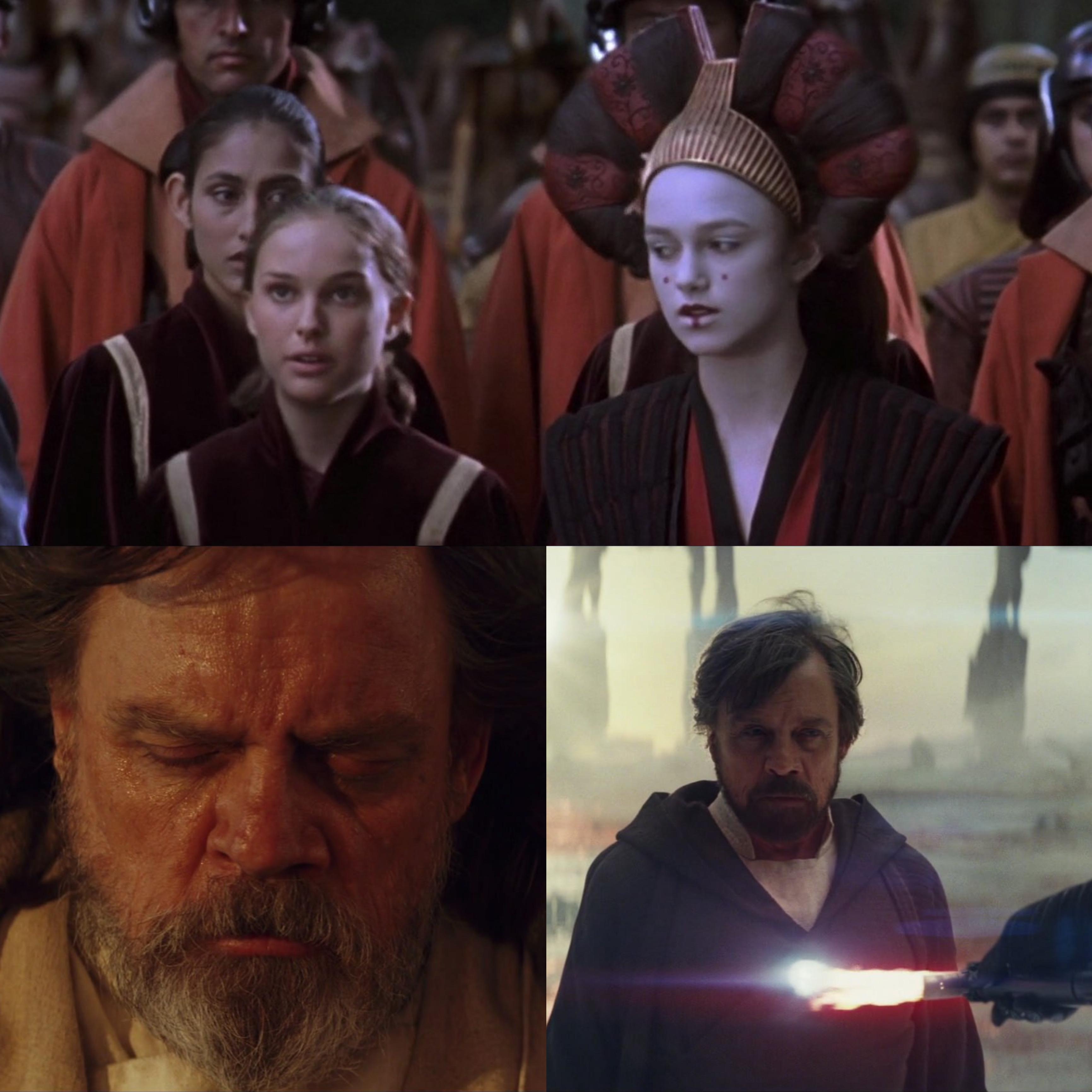 Like mother, like son. Both Padmé Amidala and Luke Skywalker use