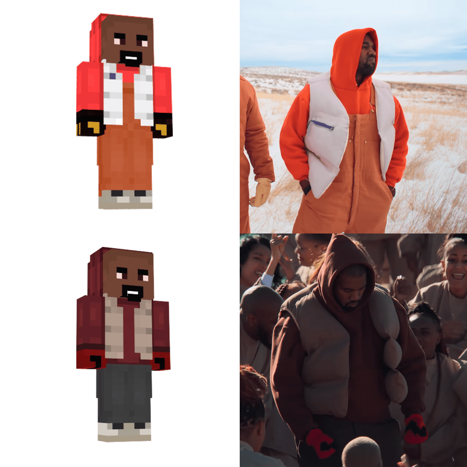 Kanye West Follow God Minecraft Skin