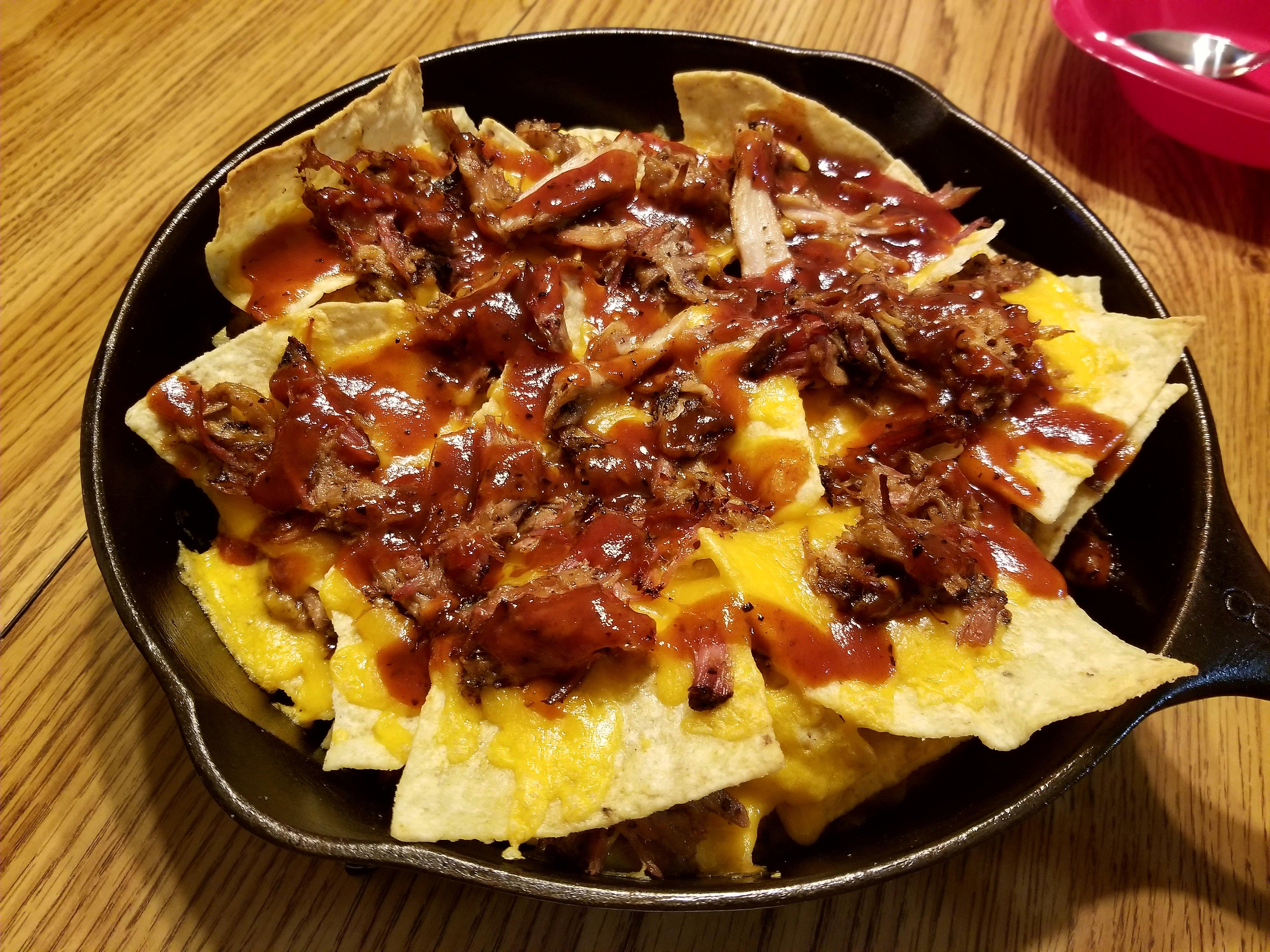 Had some leftover pulled pork from a Boston butt I smoked. Decided to