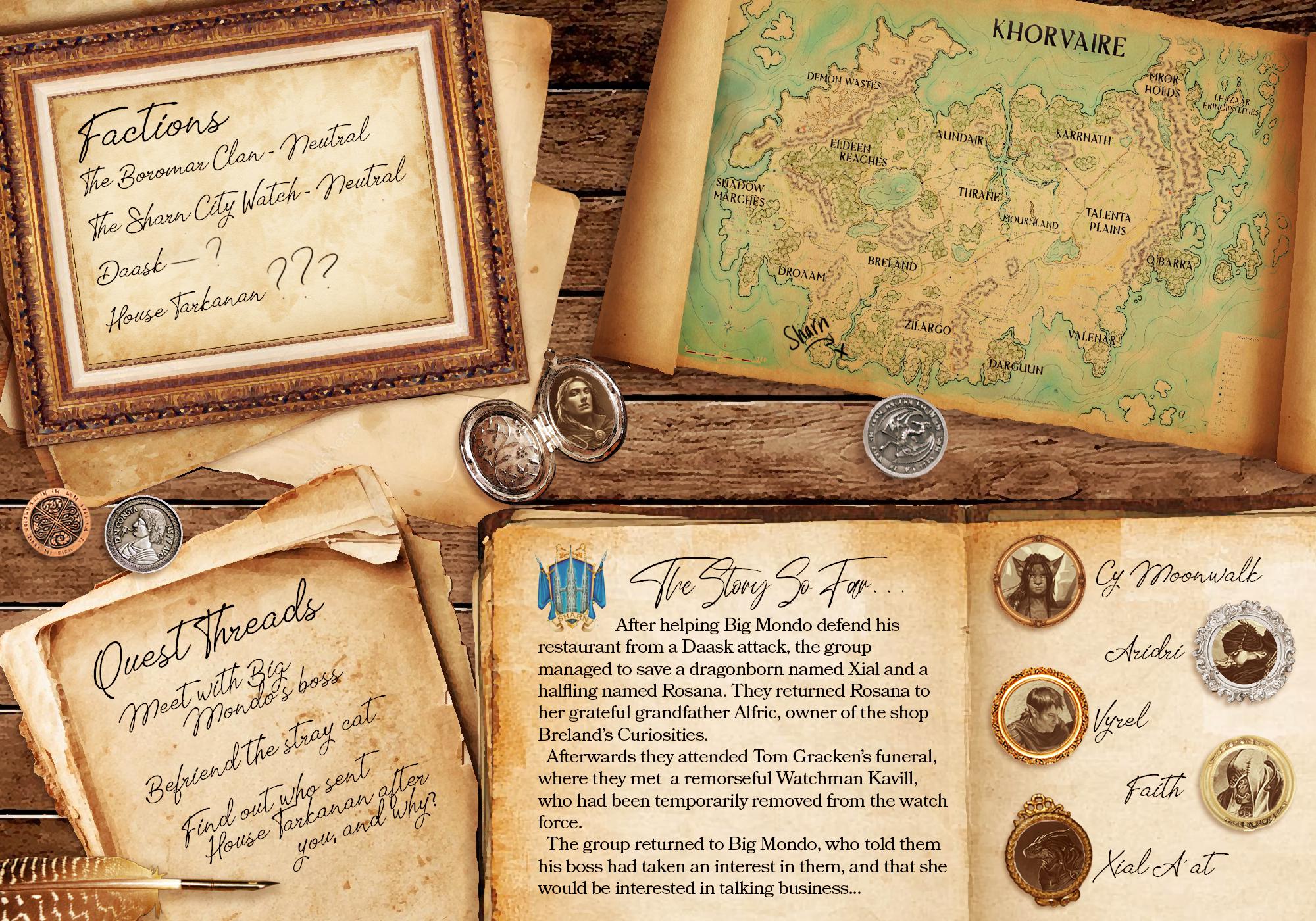 Landing page for our Eberron campaign r/Eberron