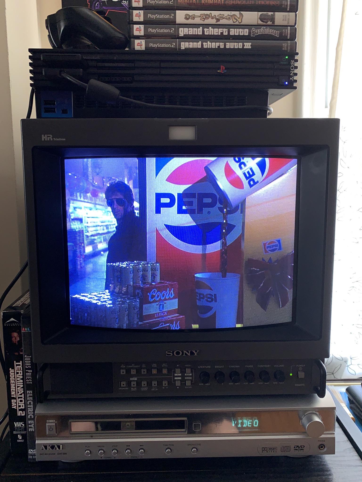 Using the old PS2 to watch some Cobra on DVD through component on my