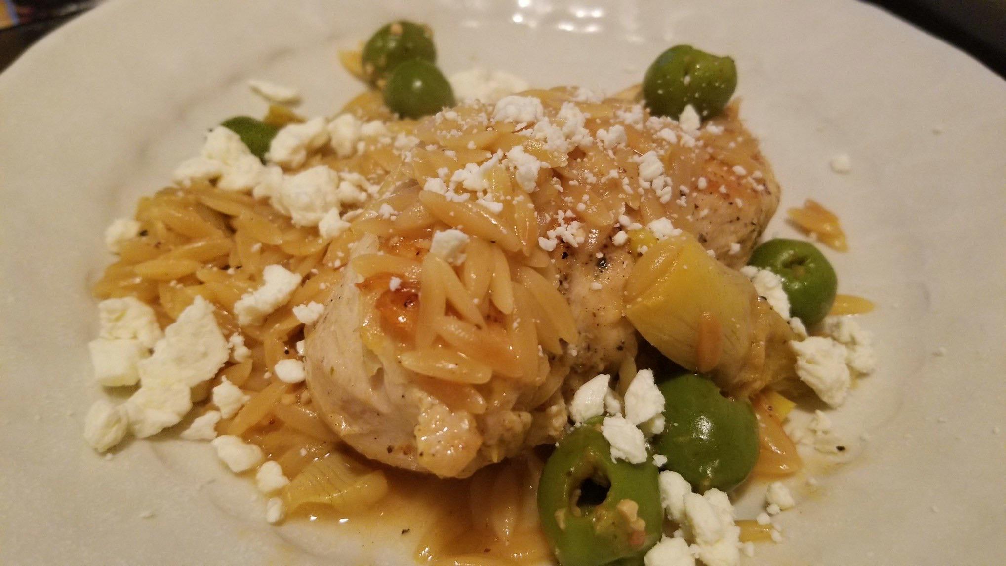 Week 7 Braising White Wine Braised Chicken with Artichokes and Orzo