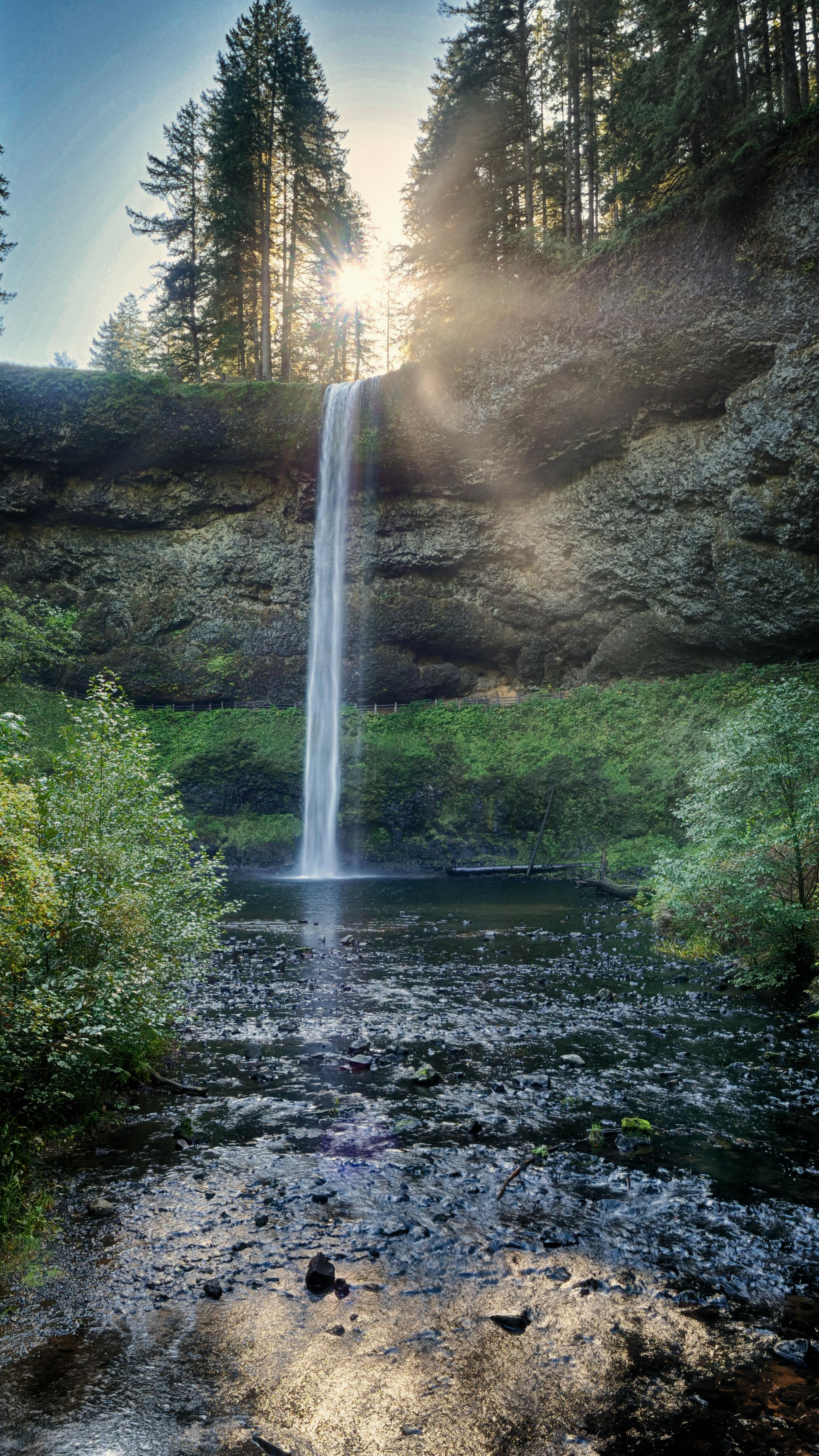 South Falls Sunrise Silver Falls State Park, Oregon. [OC][2837x5043