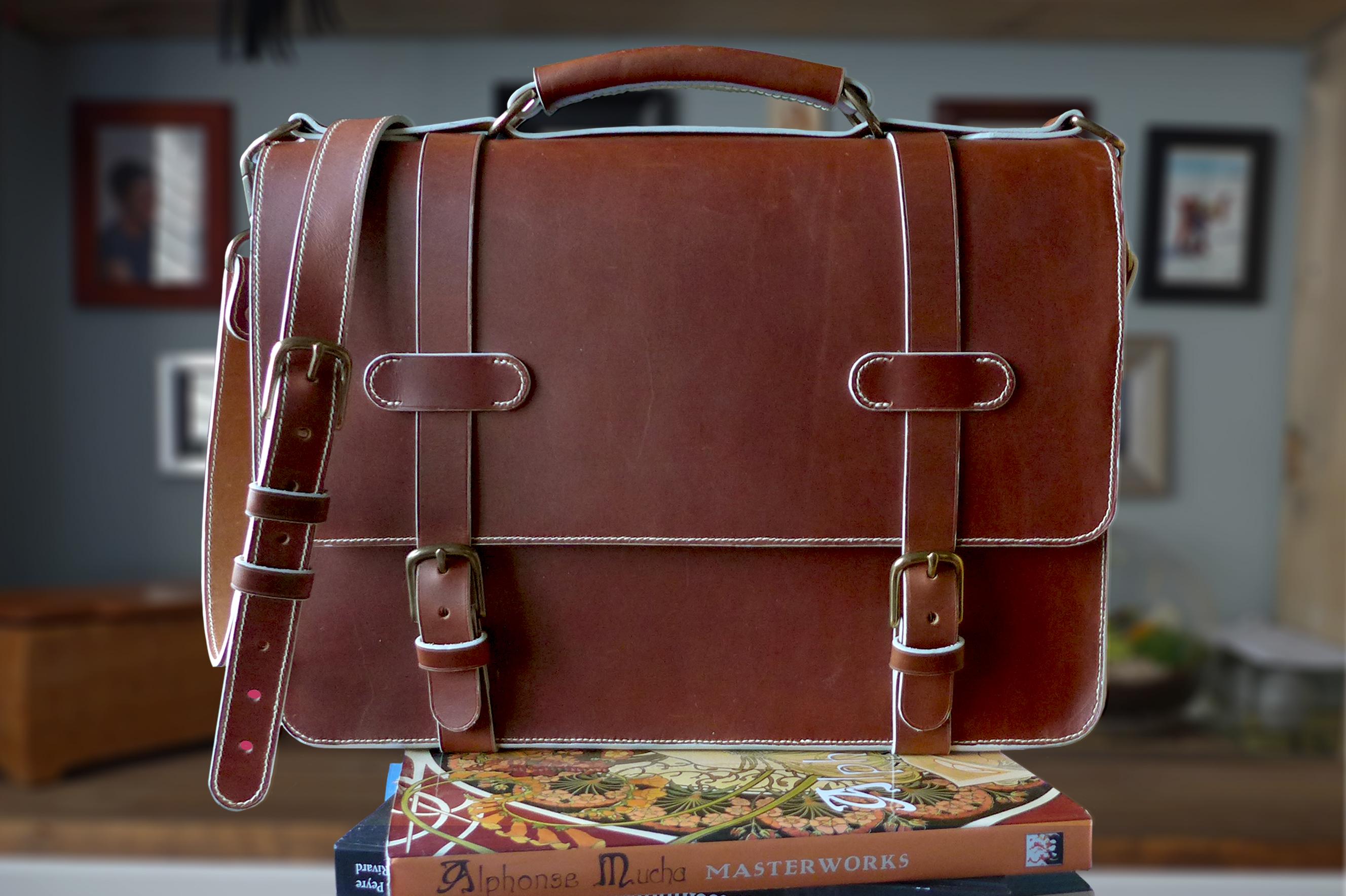 Brown Briefcase r/Leathercraft