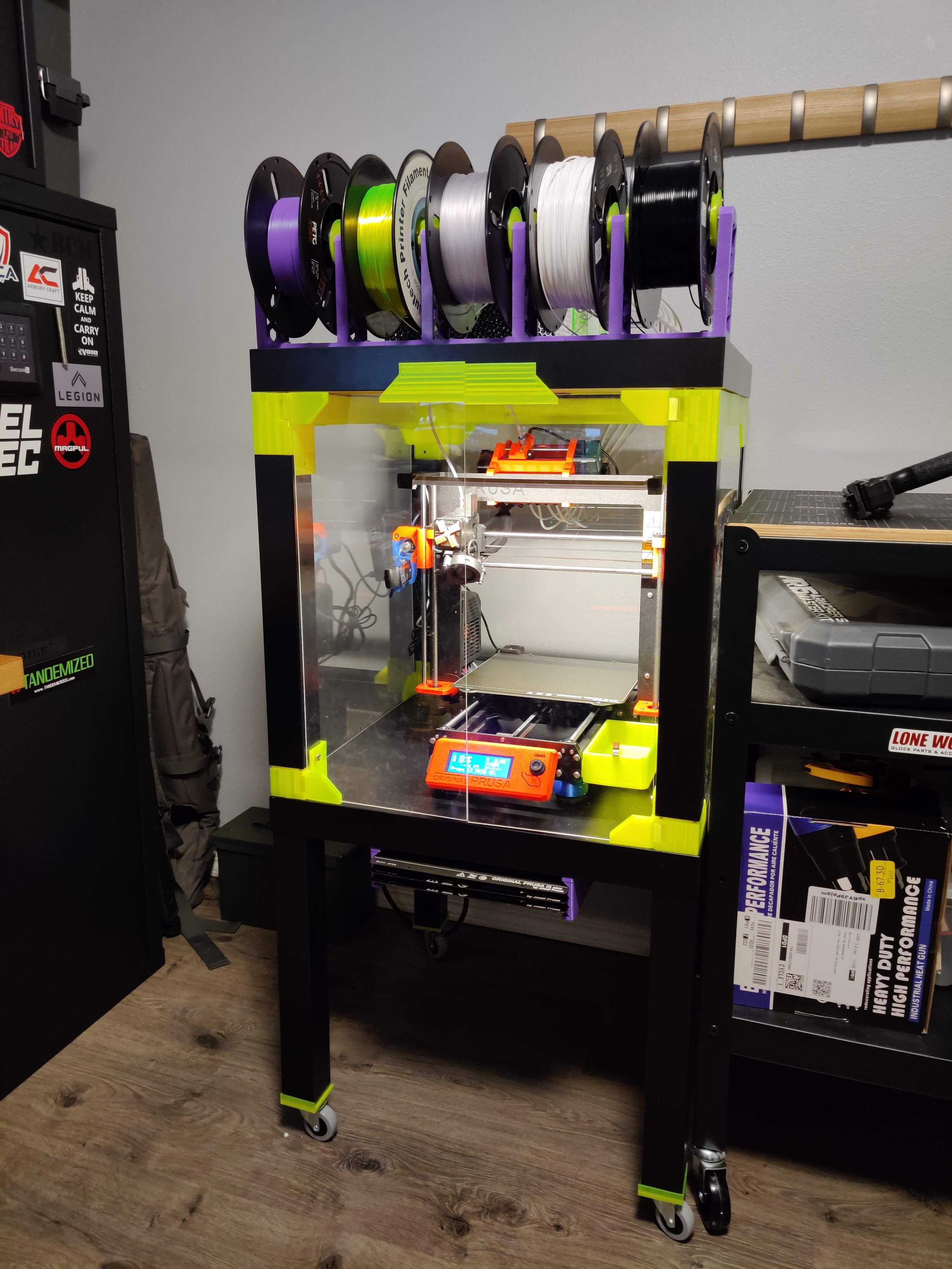 Finished my MMU2s Lack Enclosure with alternate filament retract buffer