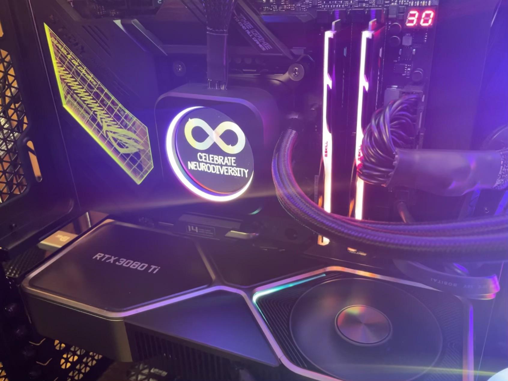 First gaming PC build in 20+ years and it’s spinning like a top… last