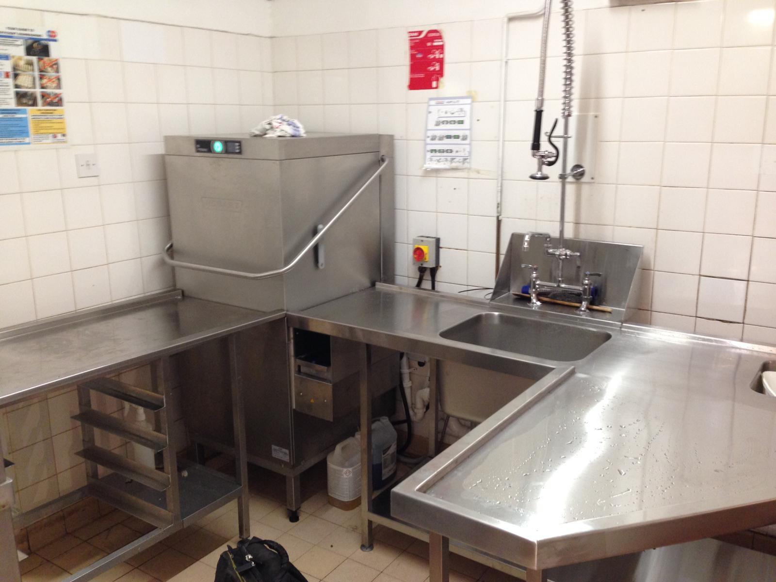 Today’s work. Hobart AUP with ASR box. New inlet table with small drinks sink and prespray. r