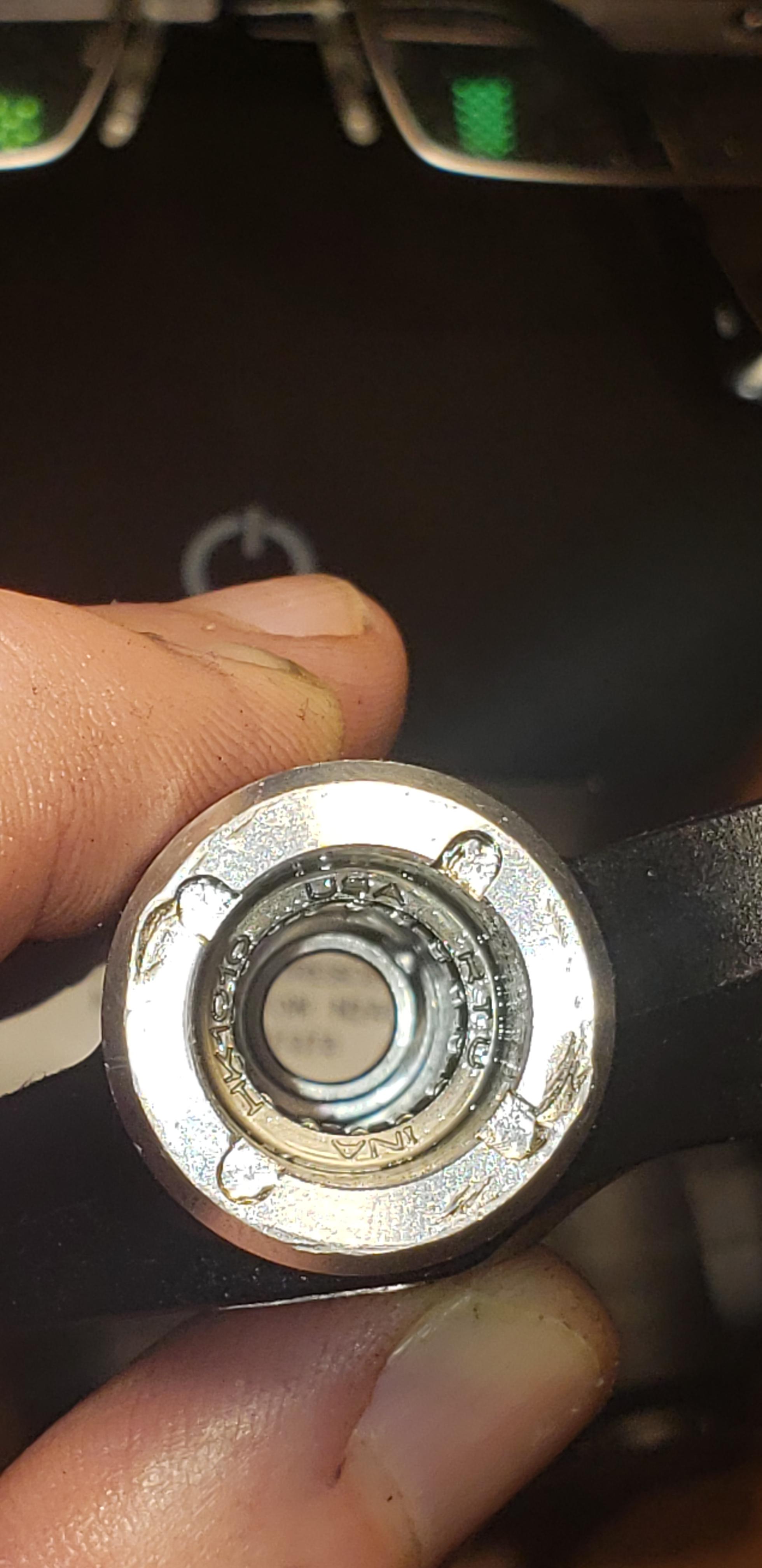 Damaged bearing in Garmin S3 pedal. Pedal was feeling a bit rough so