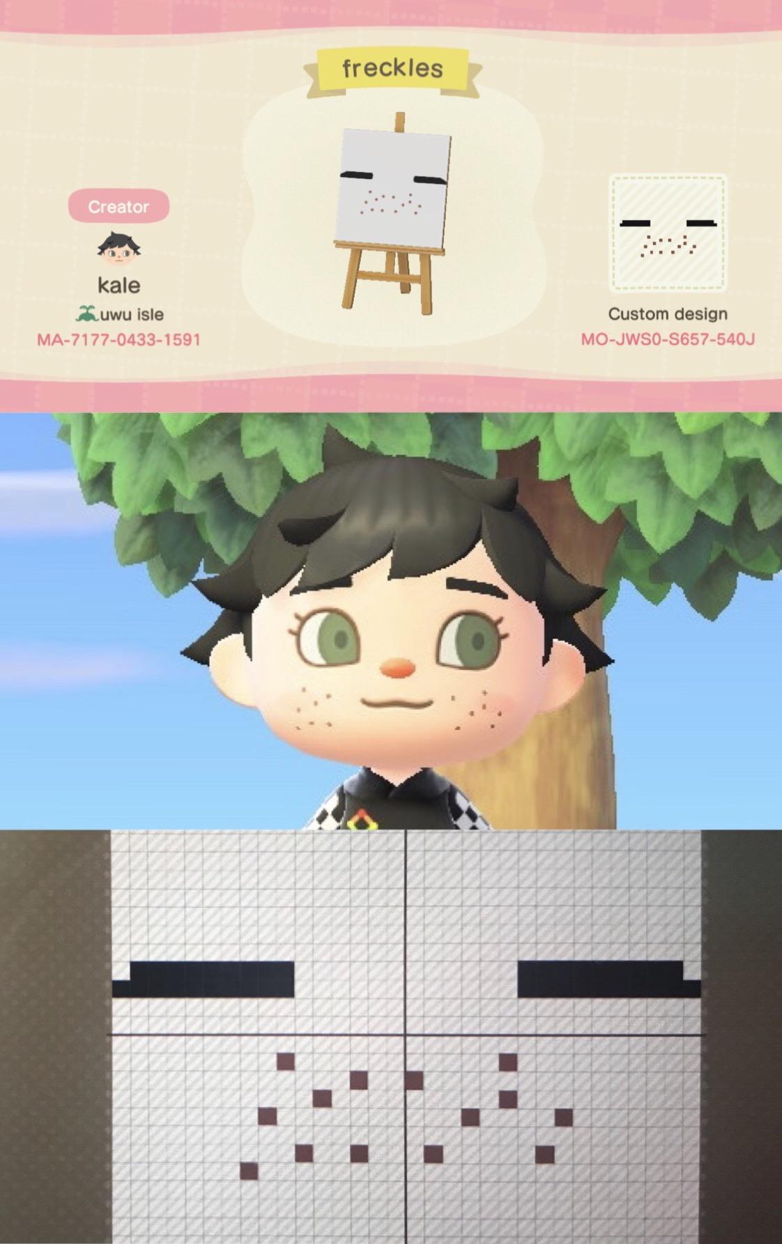 made eyebrow + freckle face paint !! my hair is black, so if yours is a