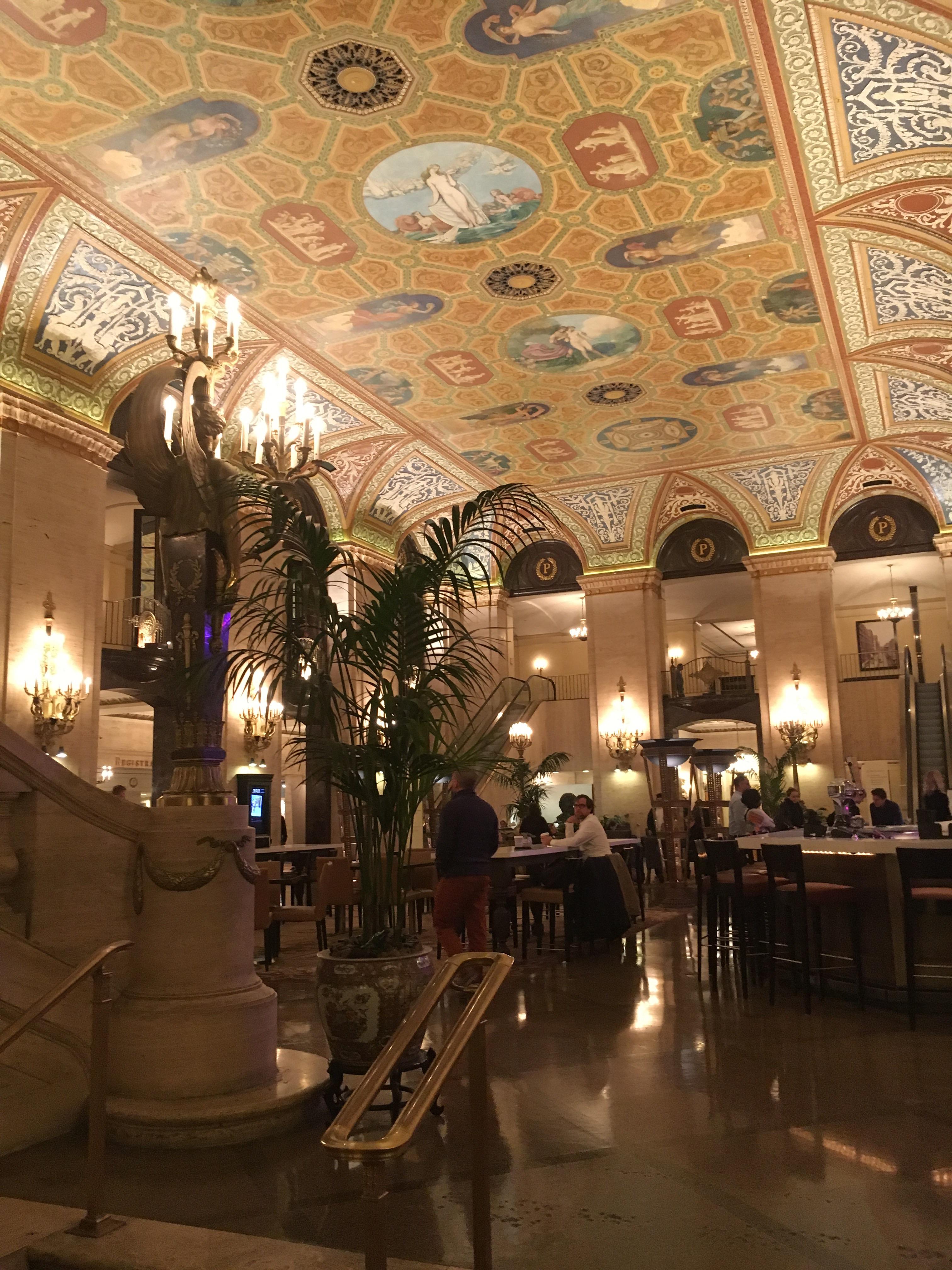 The Lobby of the Palmer House hotel in Chicago [3024 x 4032] [OC