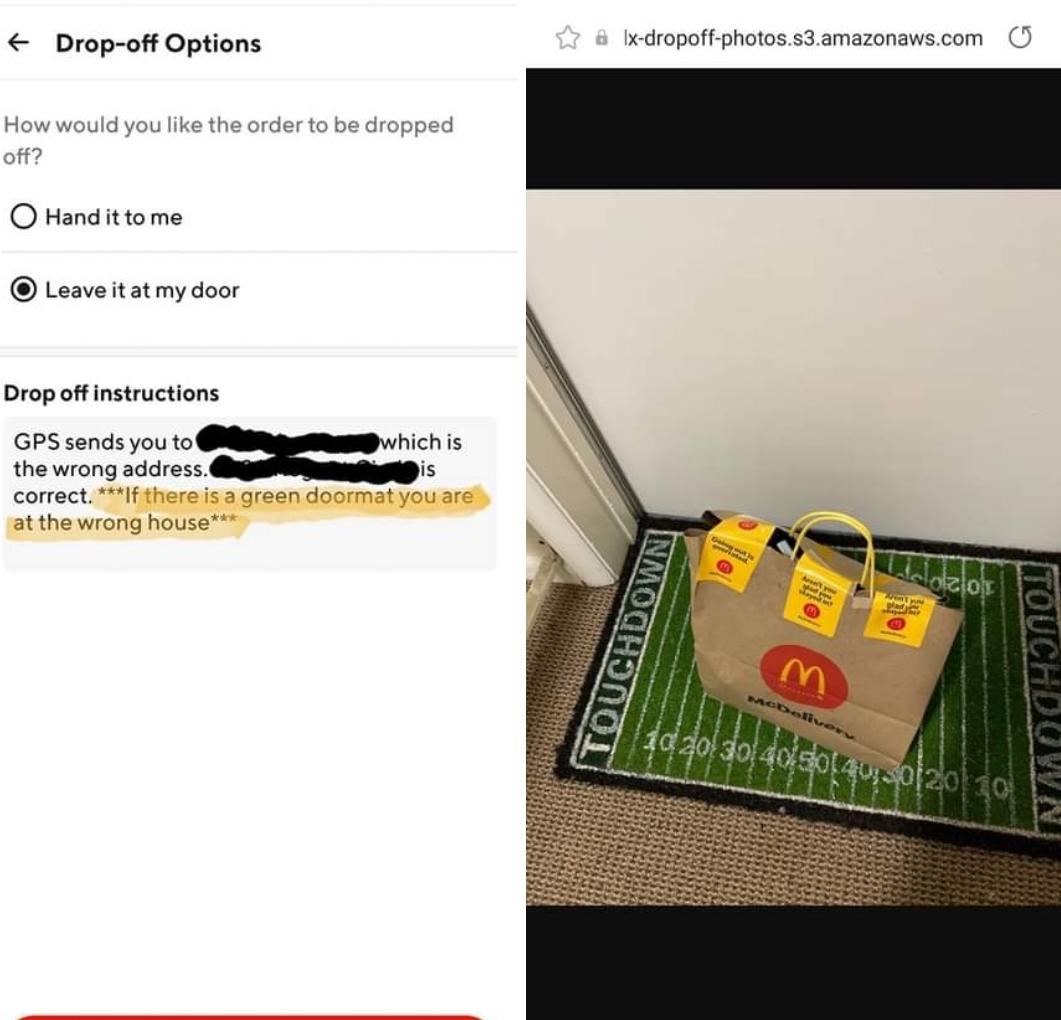 They've delivered to the wrong apartment so many times I know which