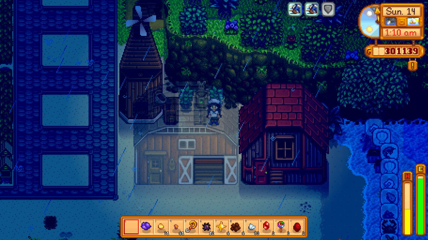 Mistakes were made. I'm stuck behind my barn, chicken coop and mill