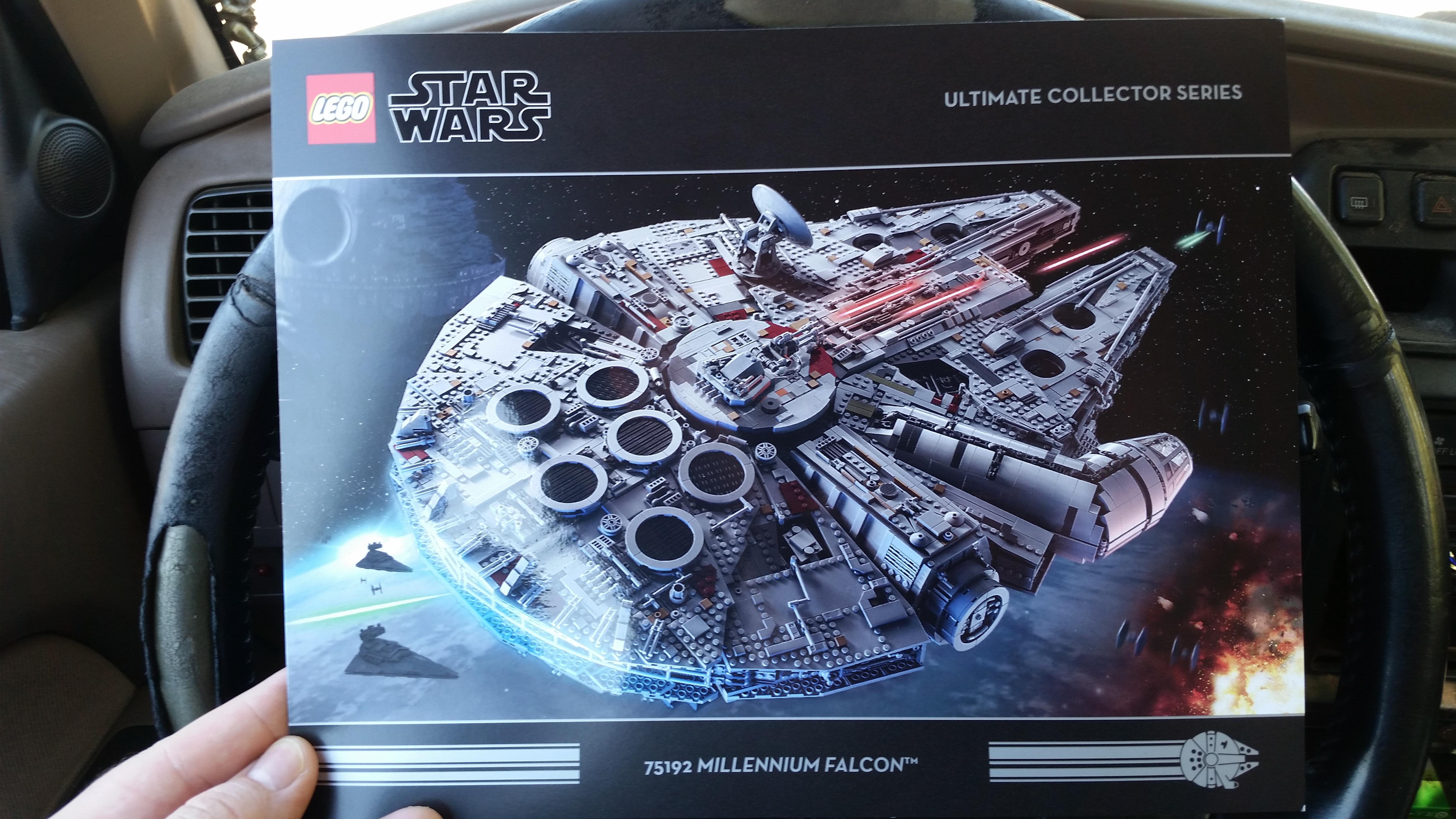 The Falcon sales brochure... like a car dealership. r/lego