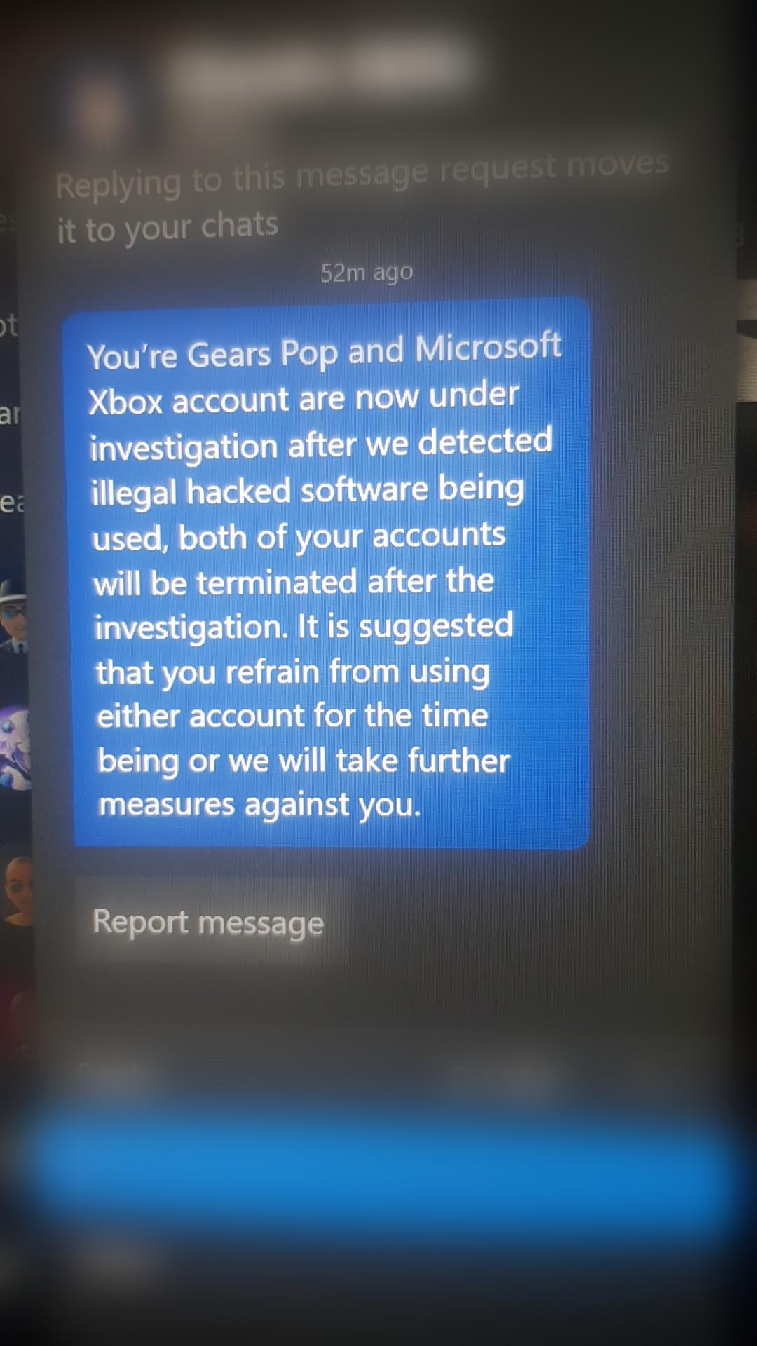 So I received this message on xbox and wondering is this just some