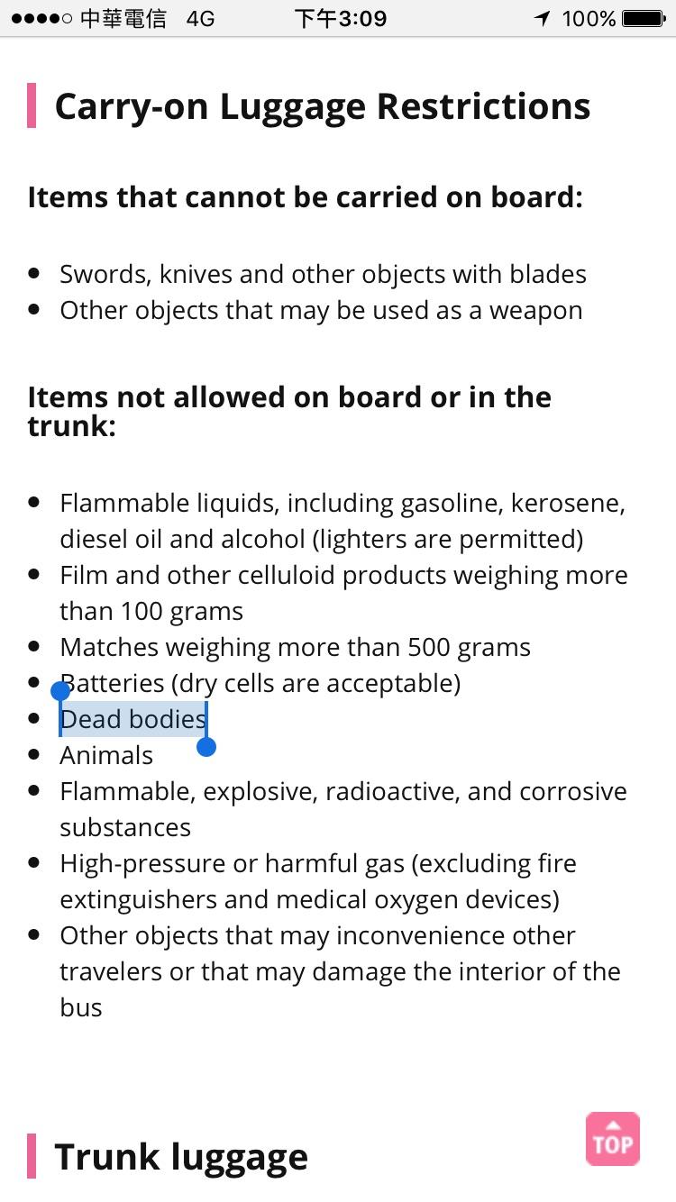 Bus luggage restrictions r/oddlyspecific