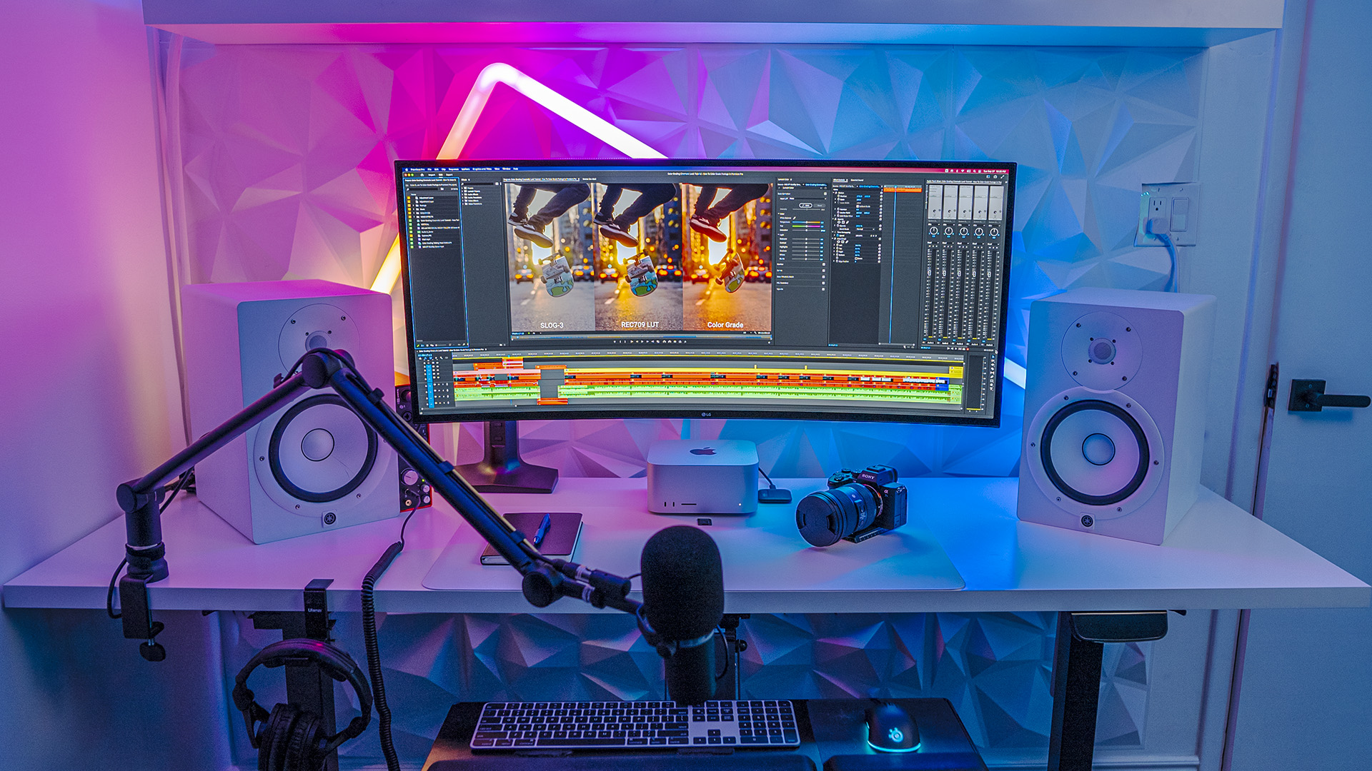 My New Video Editing Desk Build r/desksetup