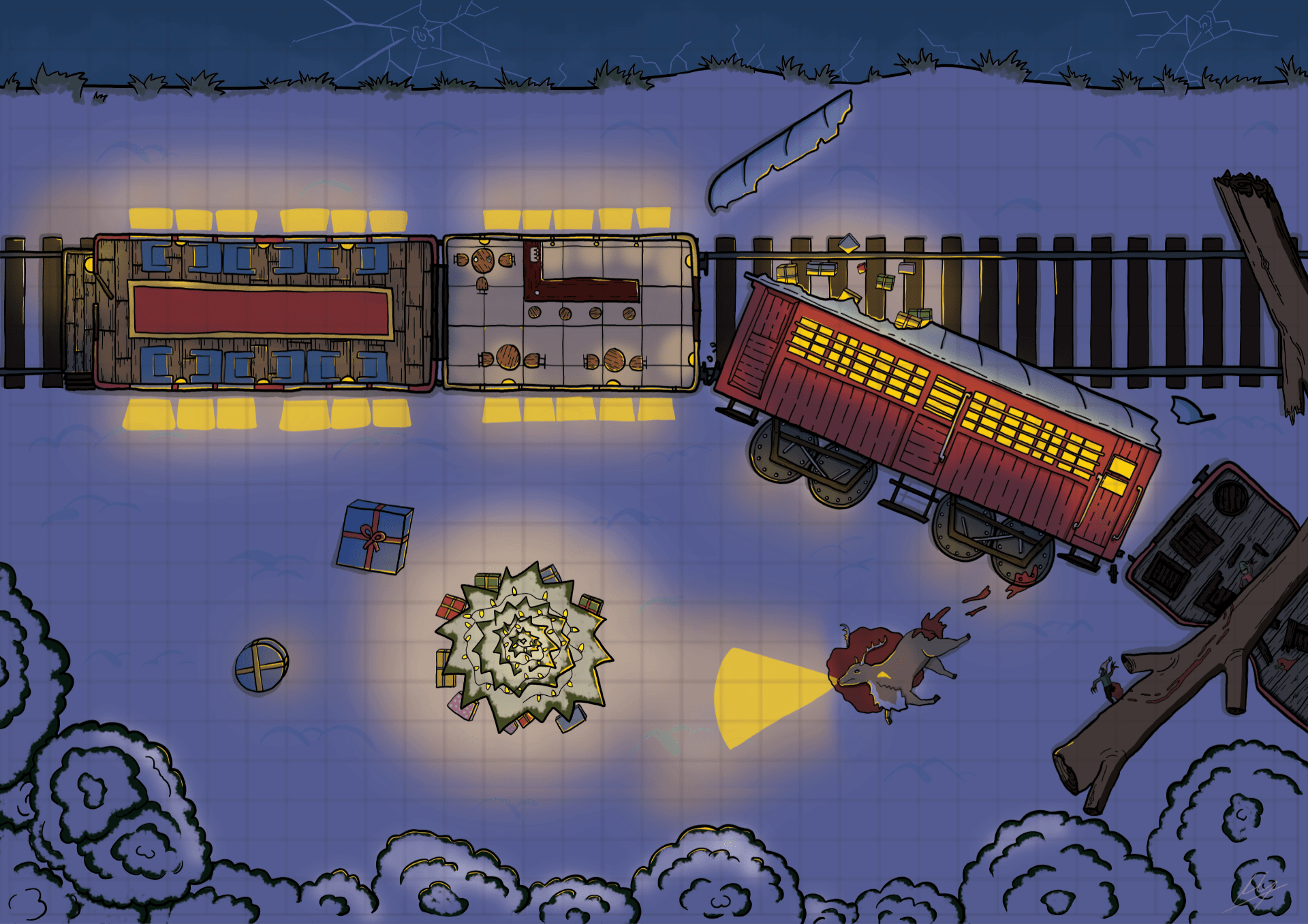 Homebrew Christmas Ideas I made a map for my homebrew Christmas one shot and the players loved