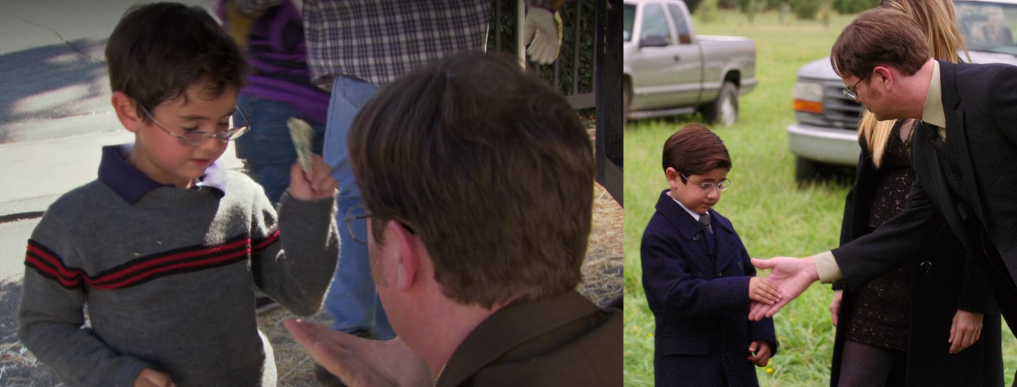 Dwight's nephew was once a random kid a few years prior. r/DunderMifflin