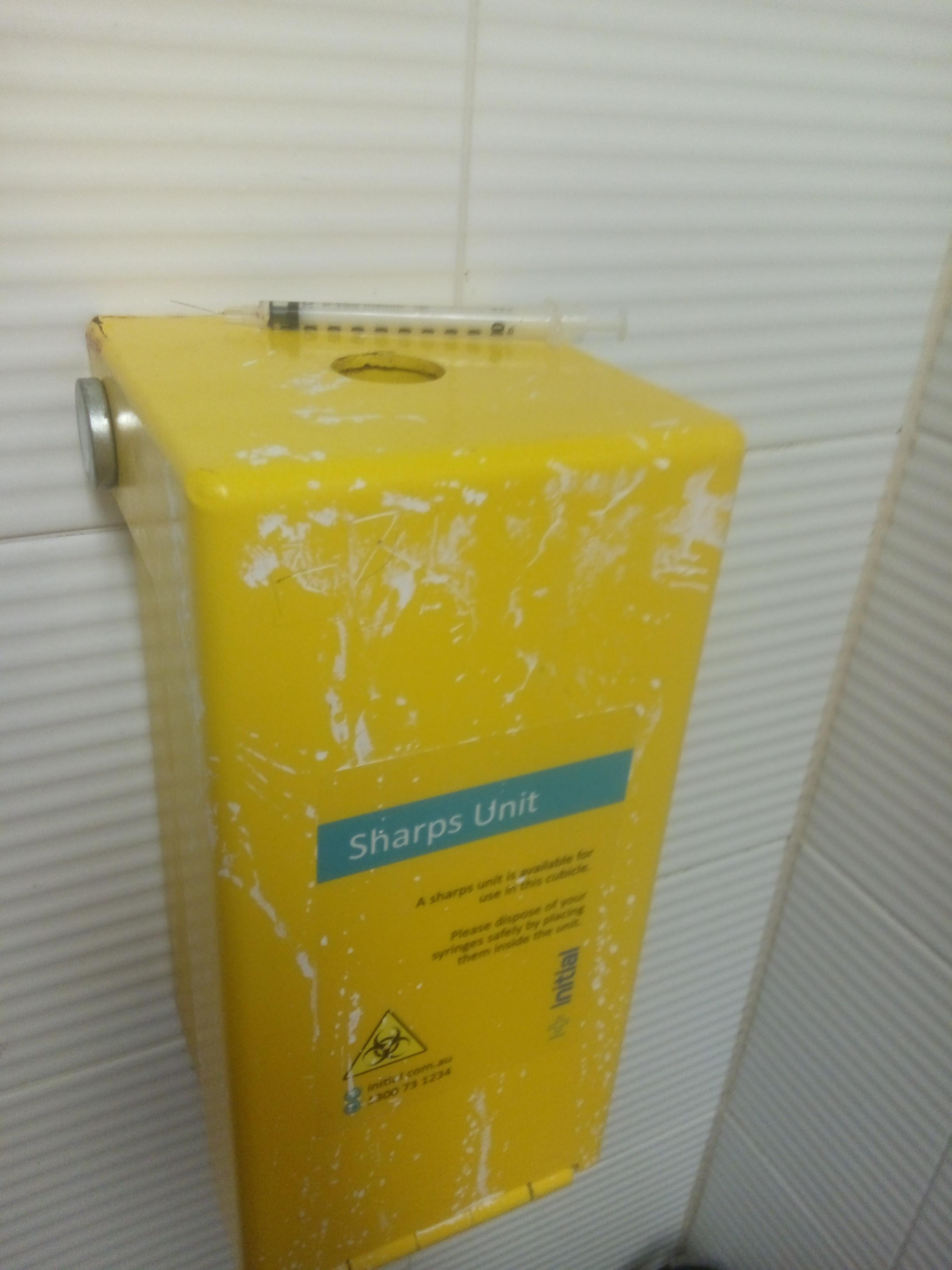 All the public bathrooms around here have these boxes to dispose of