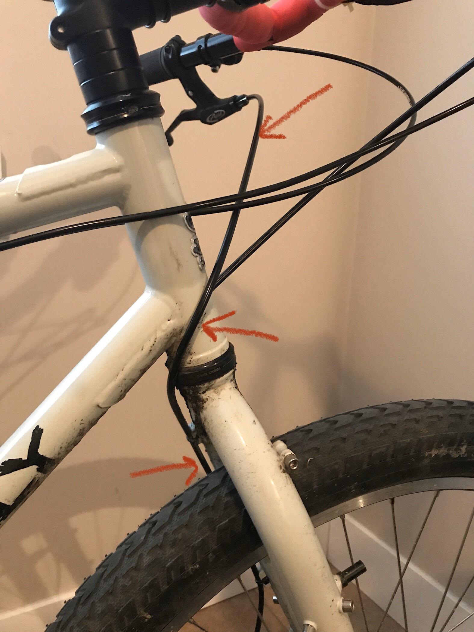 Routing of Front Brake Cable r/bikewrench