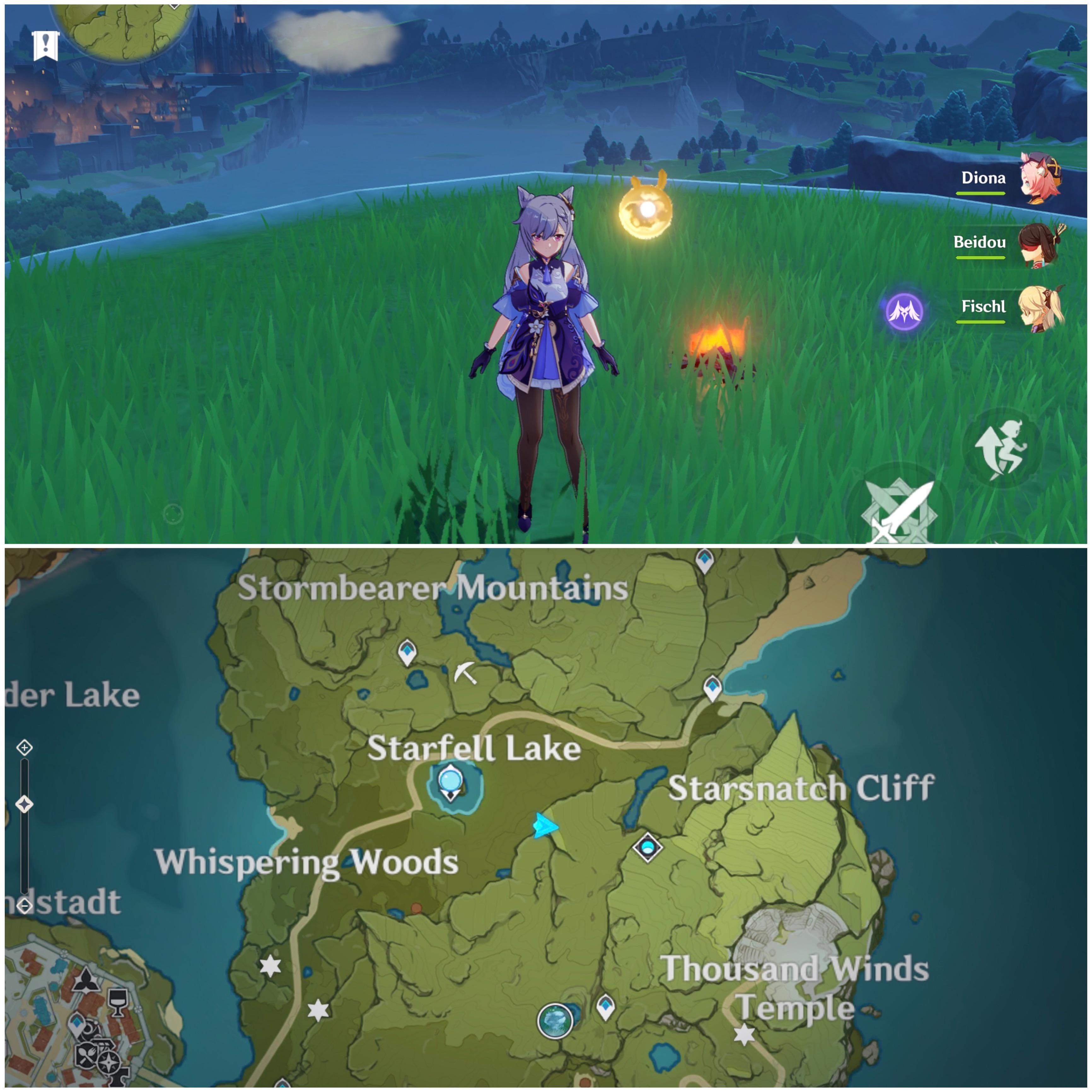 By lighting a bonfire at this location, you get an exquisite chest. For